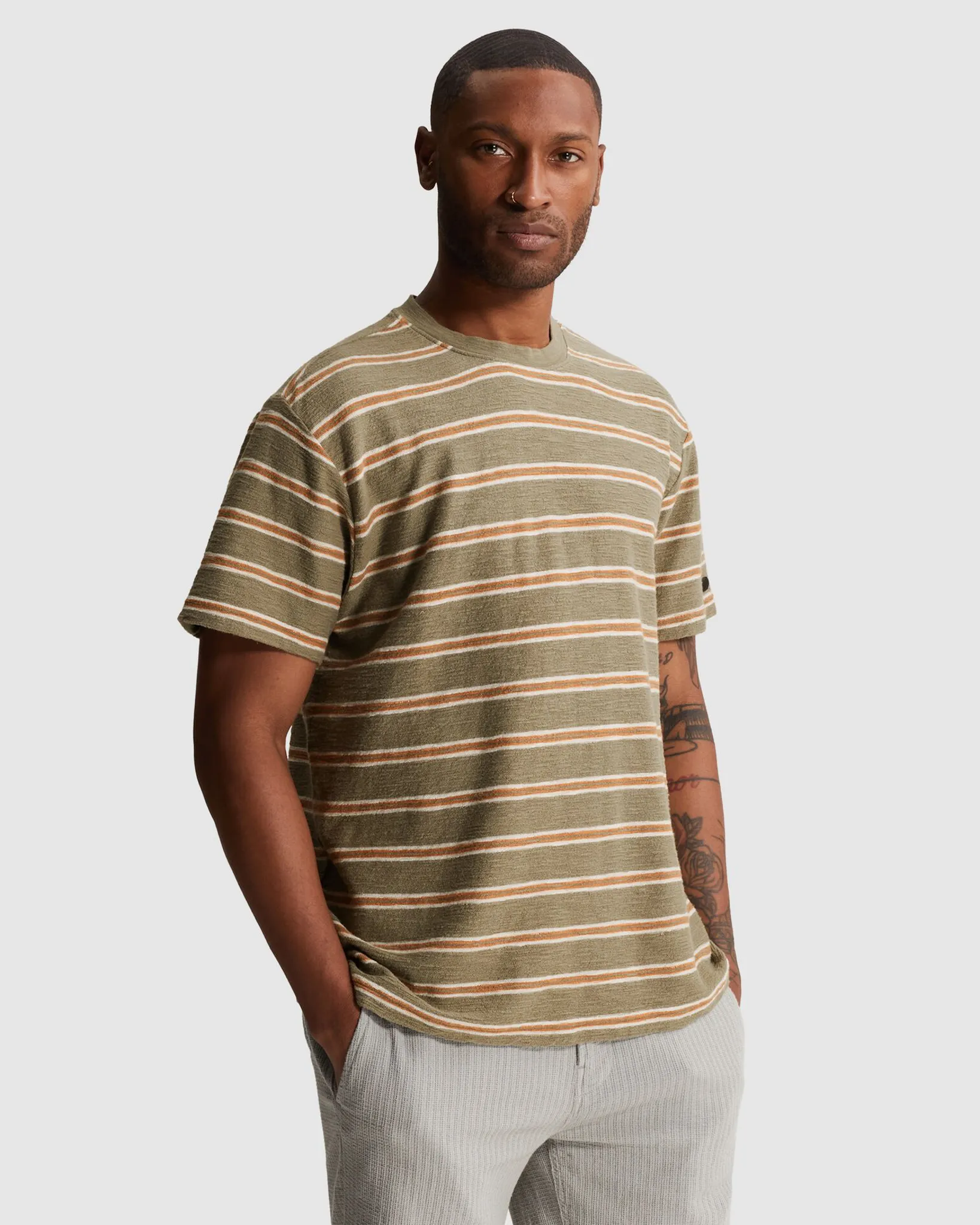 Cast Iron T-shirt Groen 112808-001-L