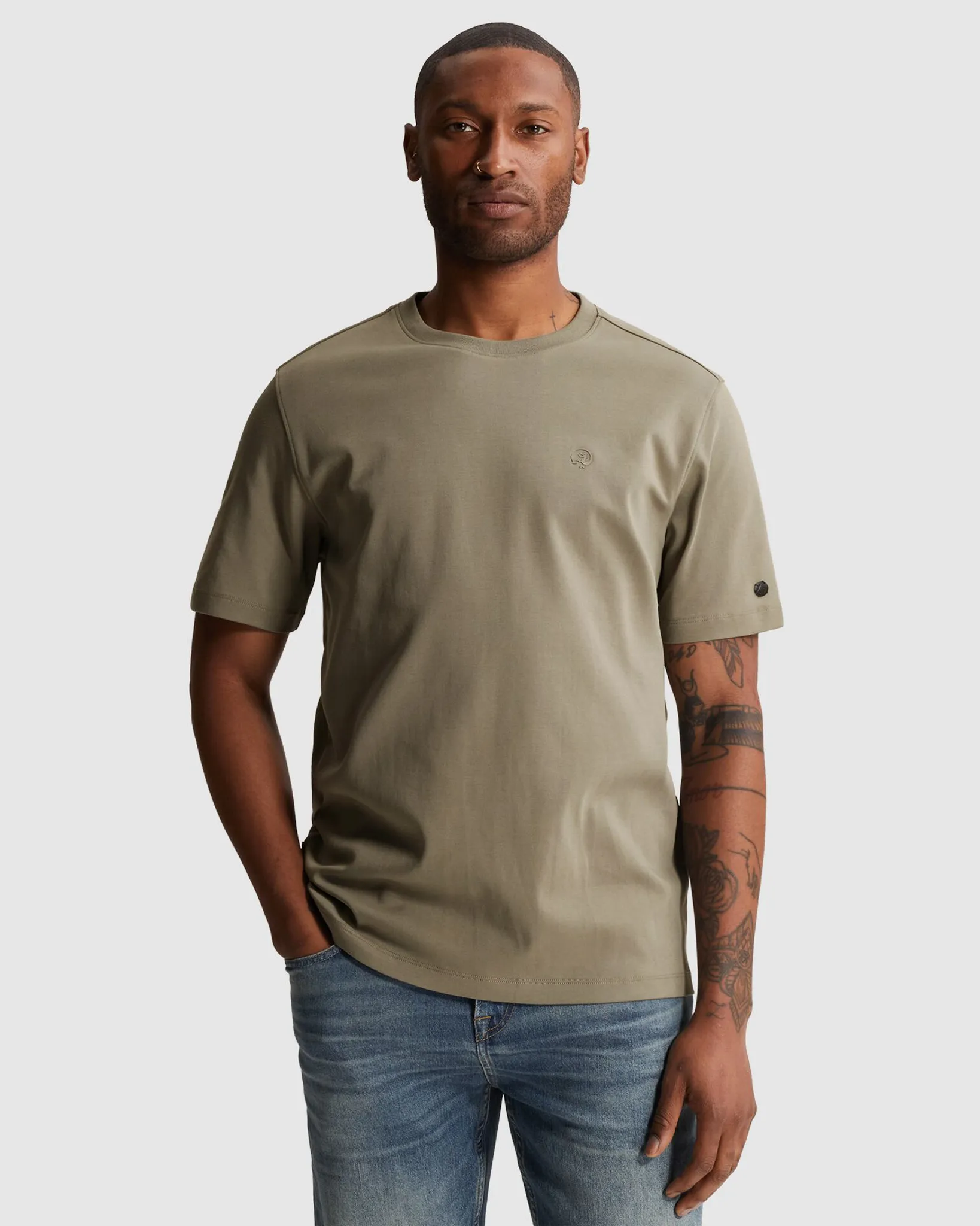 Cast Iron T-shirt Groen 112810-001-L