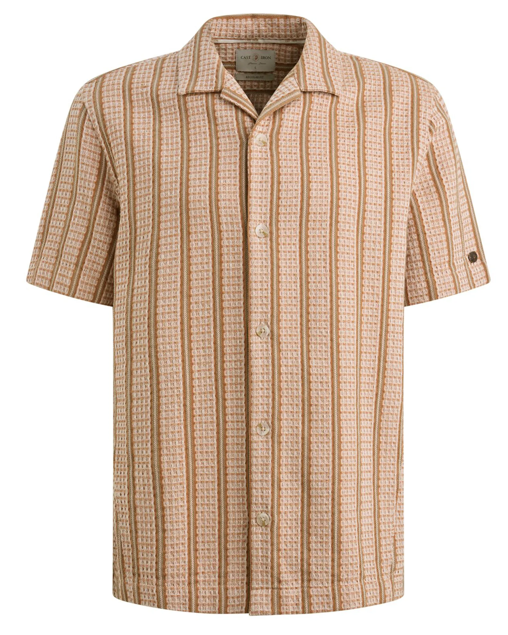 Cast Iron Casual Overhemd Oranje 112813-001-L