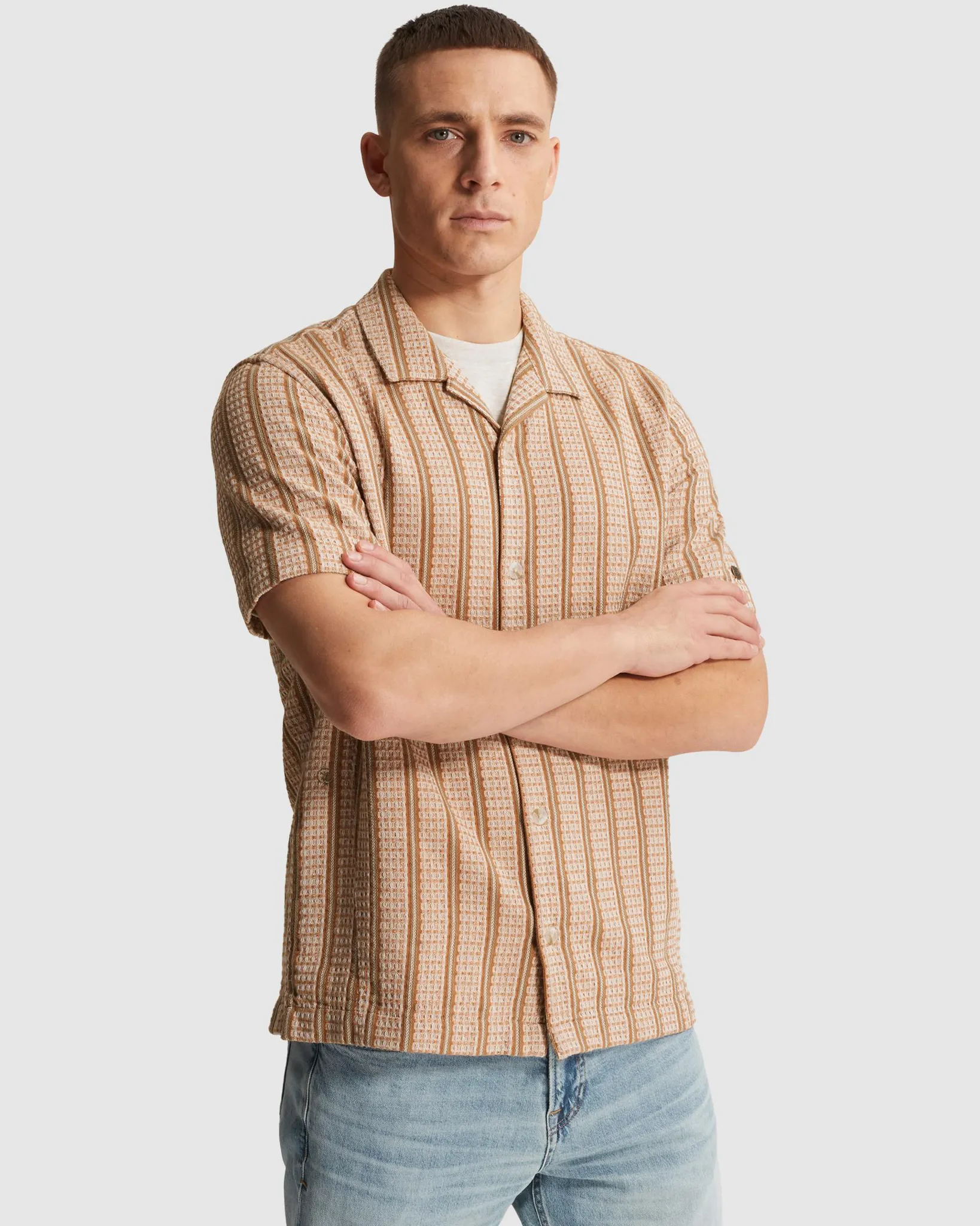 Cast Iron Casual Overhemd Oranje 112813-001-L