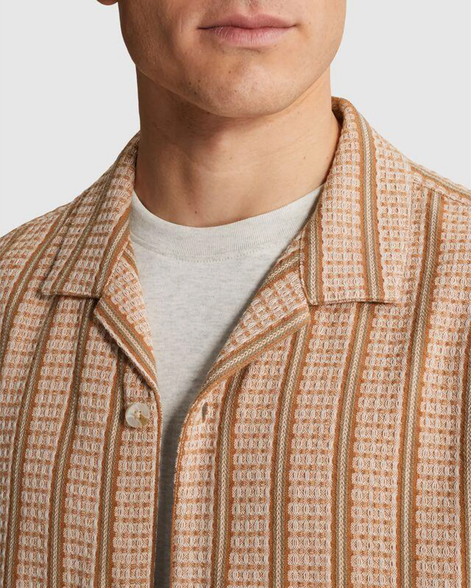 Cast Iron Casual Overhemd Oranje 112813-001-L