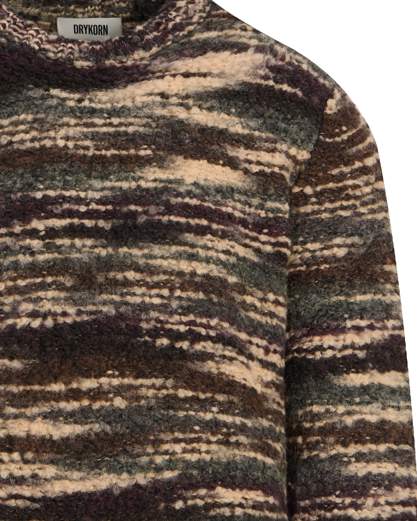 Drykorn Trui ronde hals Leando Bruin 112872-001-L