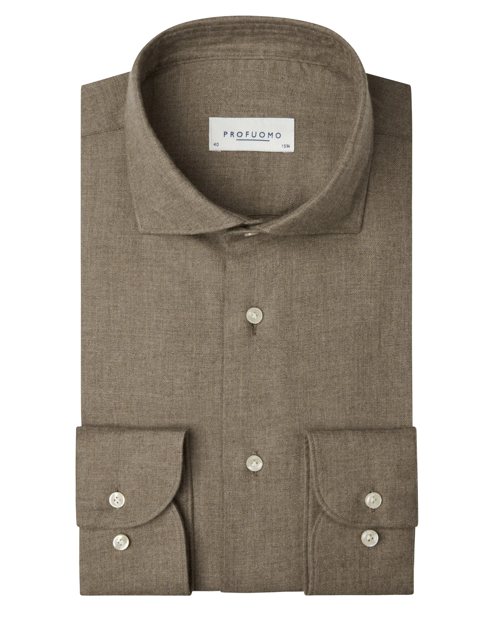 Profuomo Casual overhemd Camel 112893-001-38
