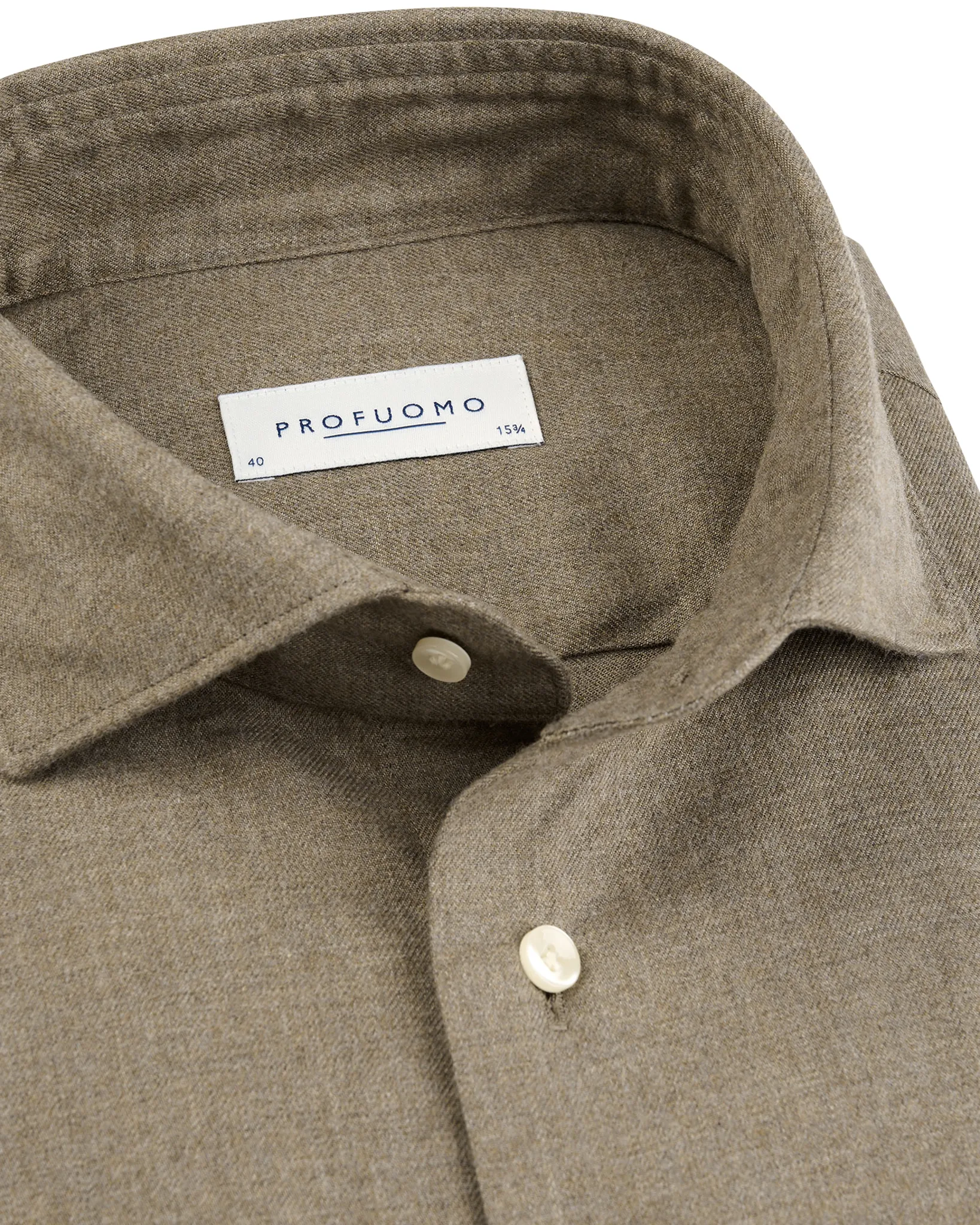 Profuomo Casual overhemd Camel 112893-001-38