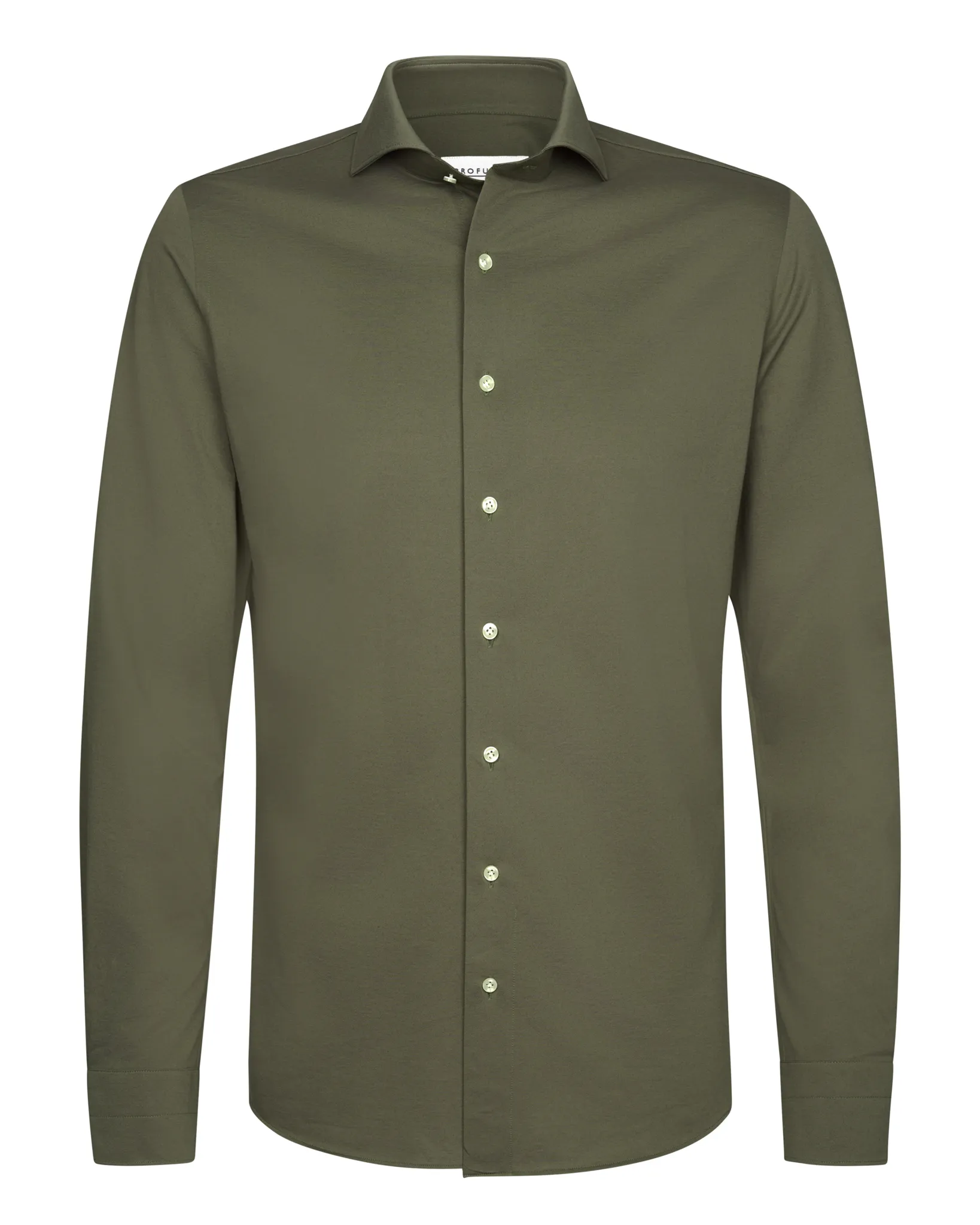 Profuomo Japanese knitted Casual overhemd Groen 112896-001-38