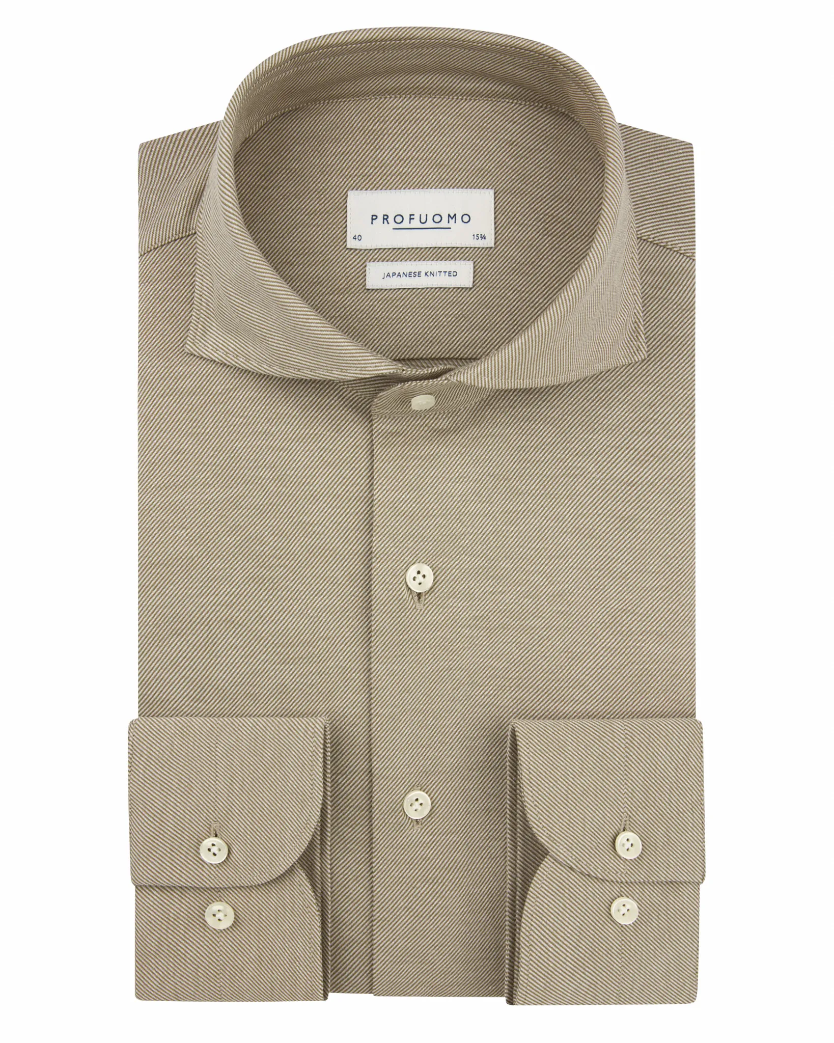 Profuomo Japanese knitted Overhemd Wit 112898-001-38