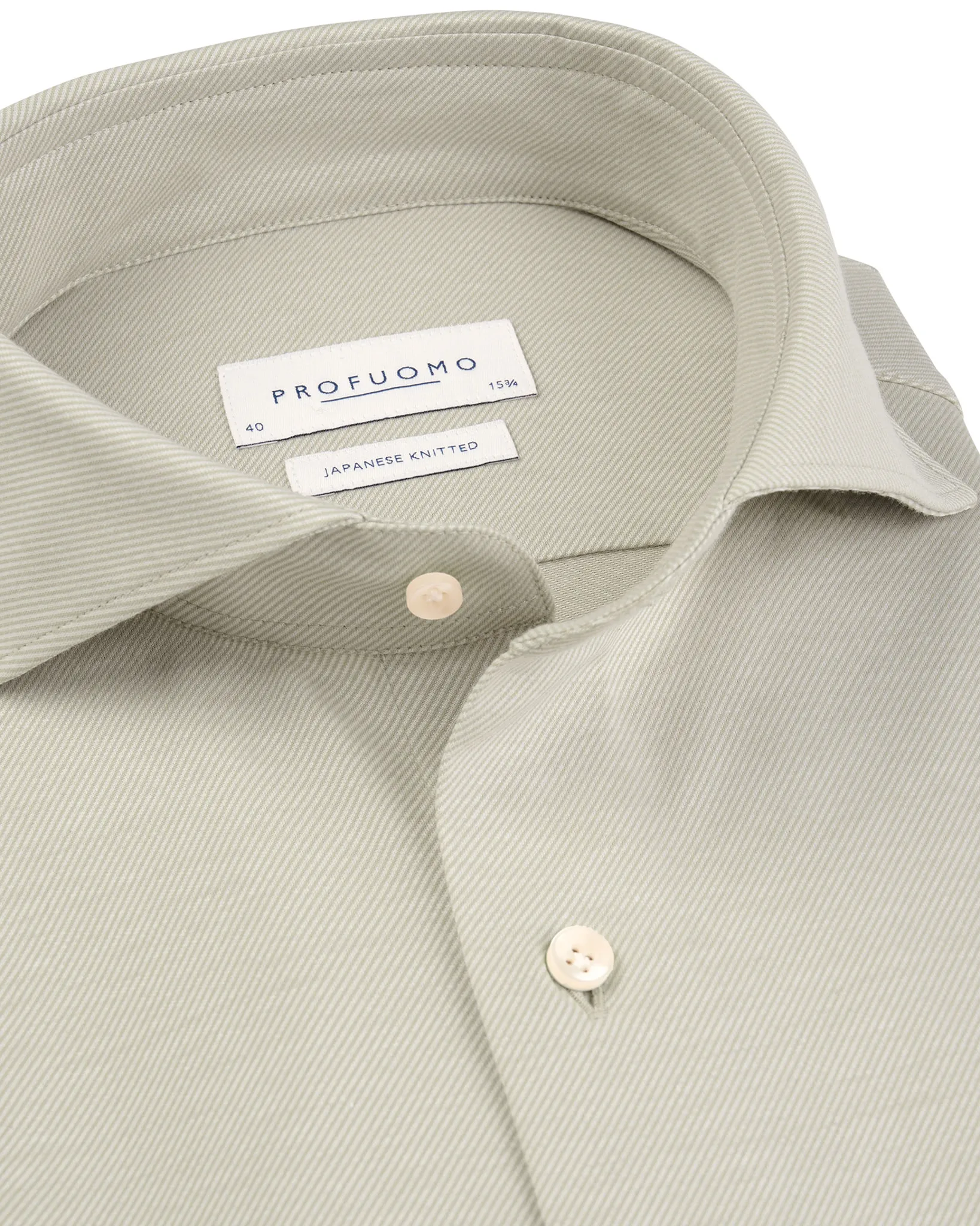 Profuomo Japanese knitted Overhemd Beige 112899-001-38