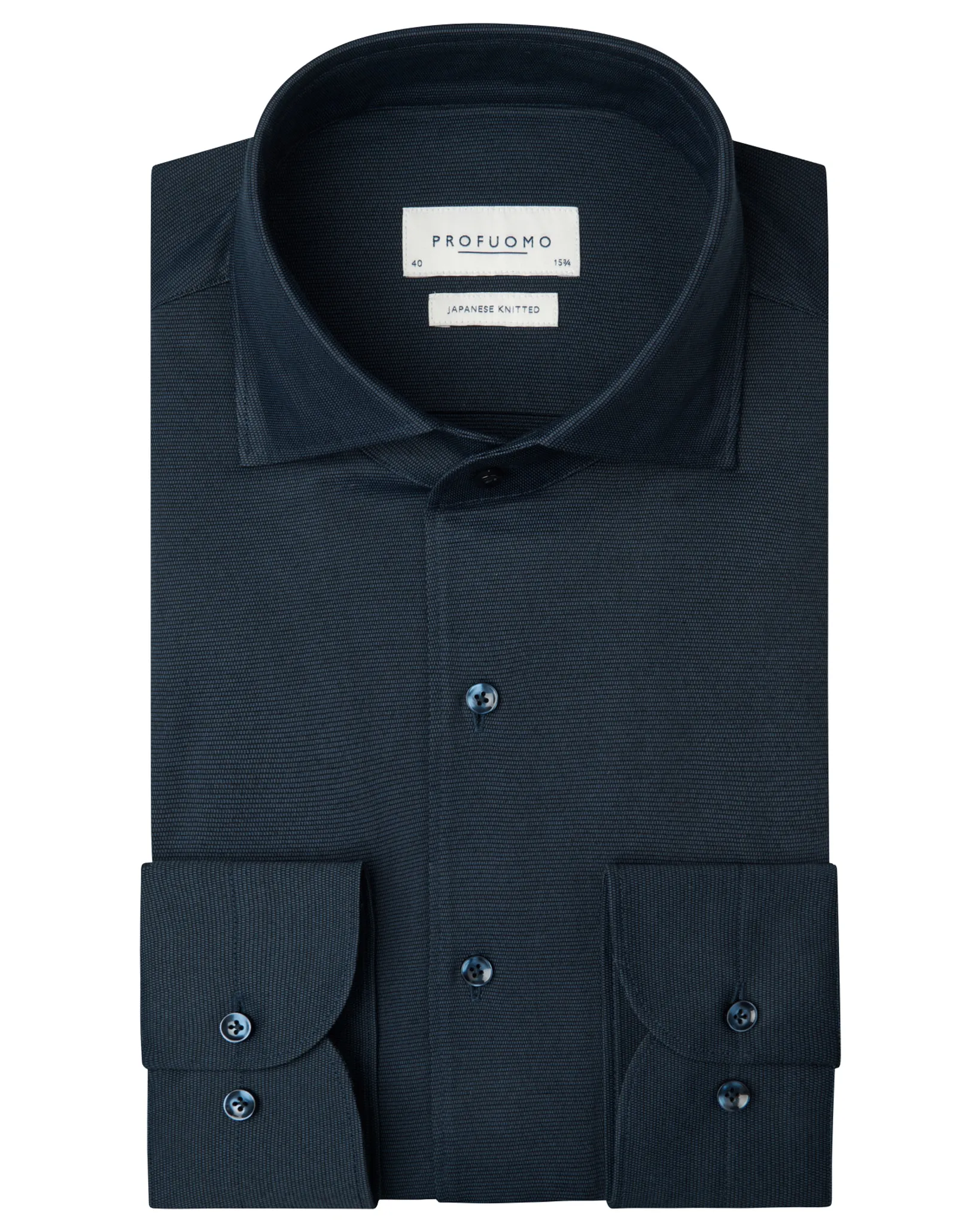 Profuomo Japanese knitted Casual overhemd Blauw 112902-001-38