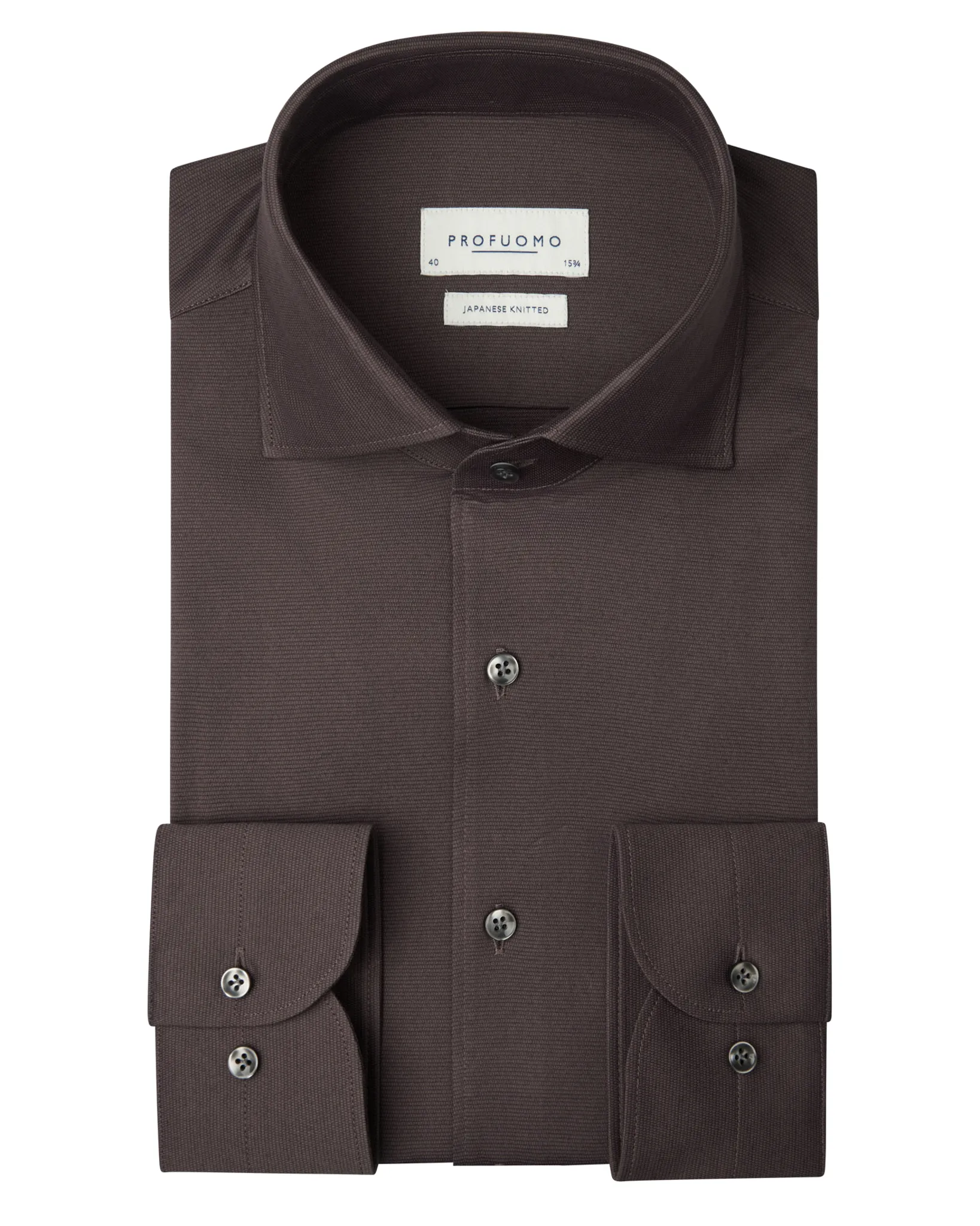 Profuomo Japanese knitted Overhemd Paars 112903-001-38