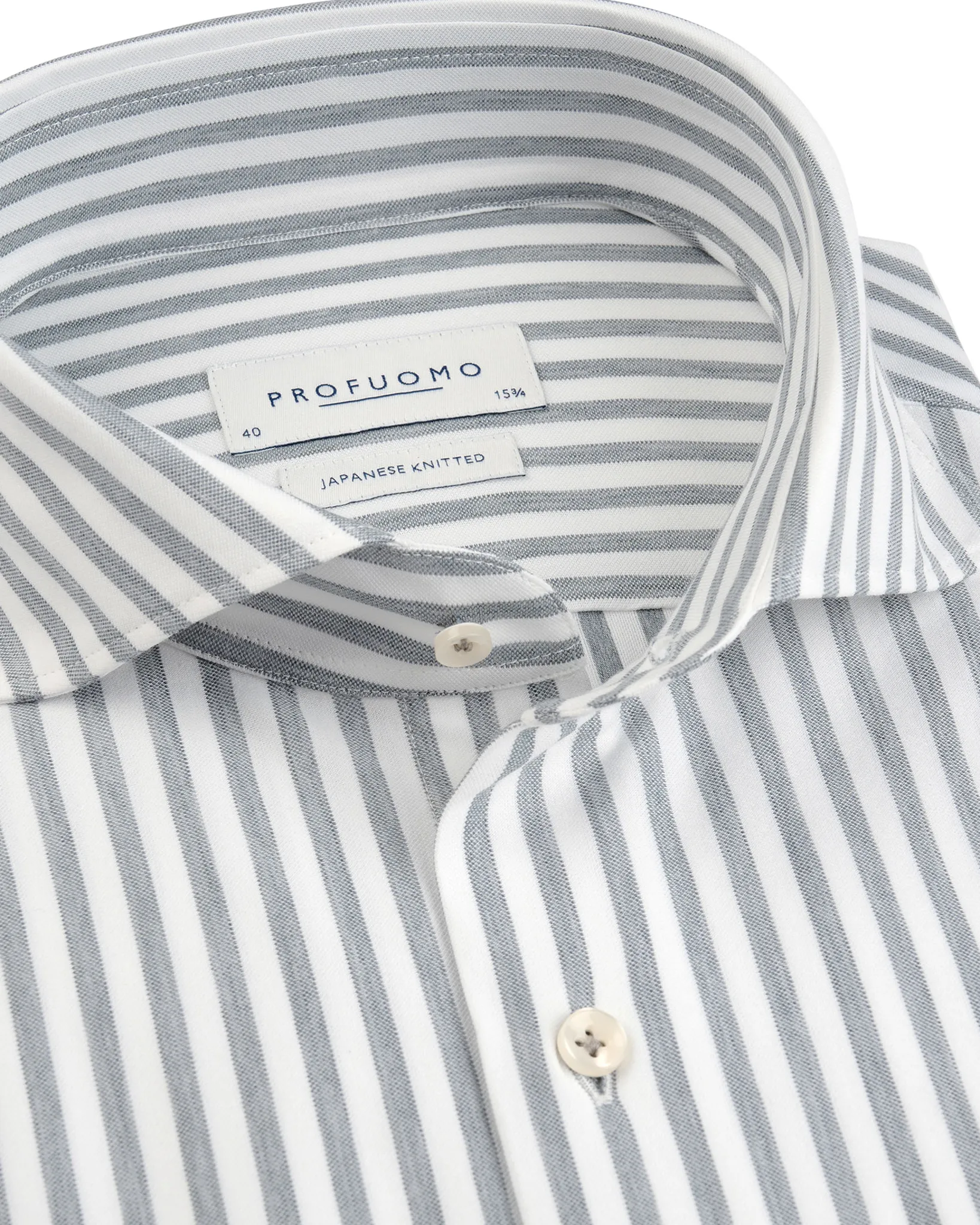 Profuomo Japanese knitted Overhemd Blauw 112904-001-38
