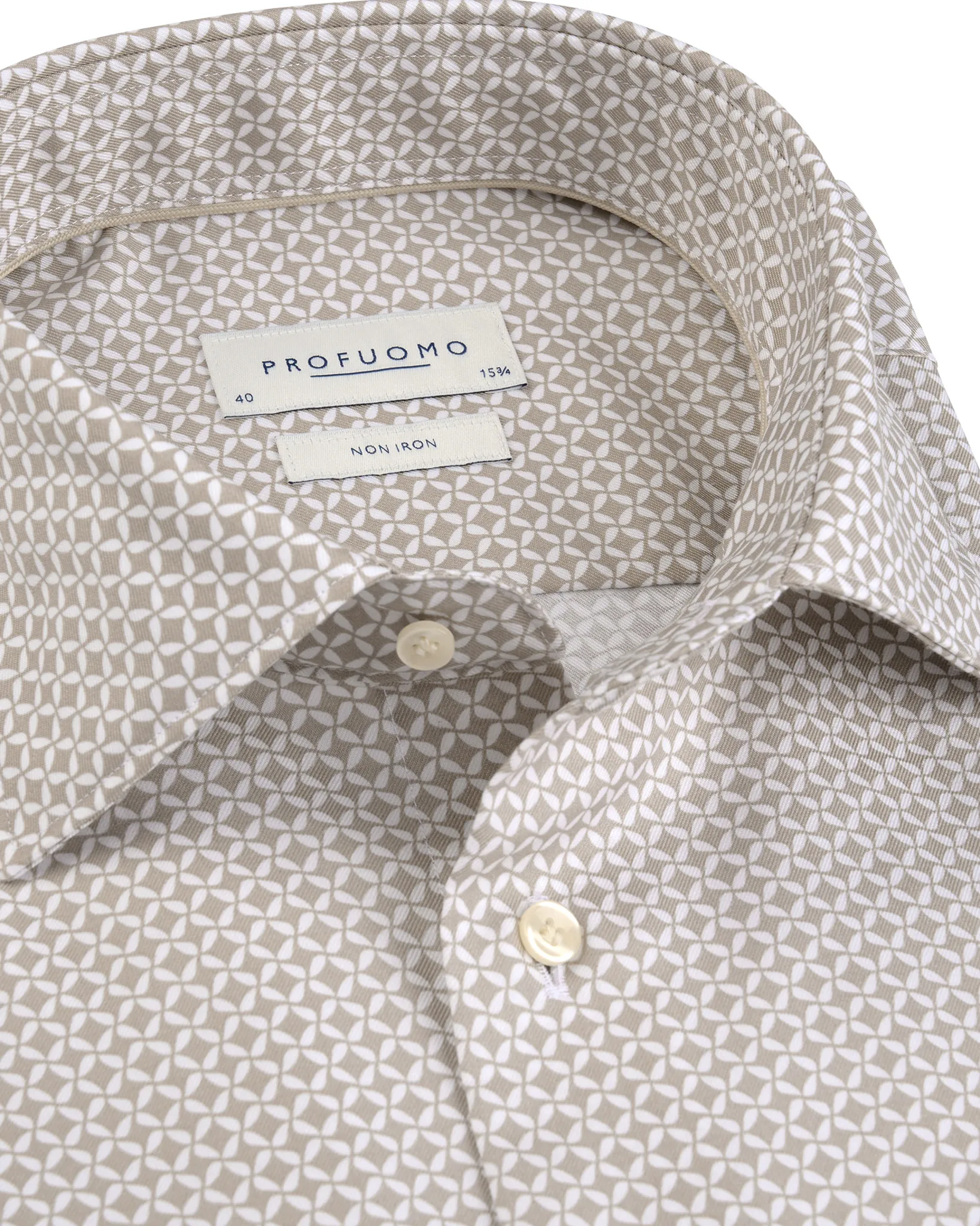 Profuomo Regular Fit Overhemd Beige 112912-001-39