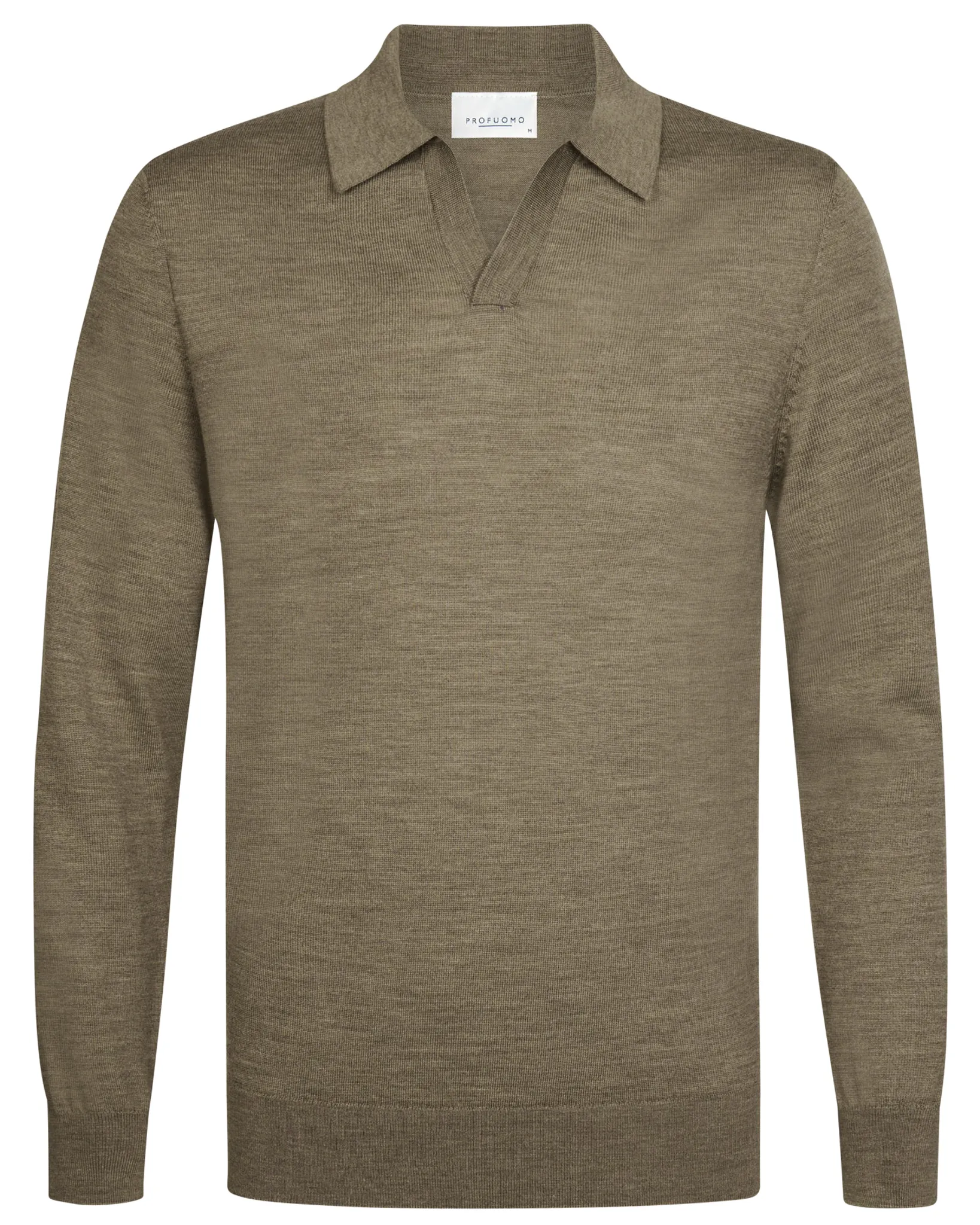 Profuomo Polo lange mouw Camel 112918-001-L