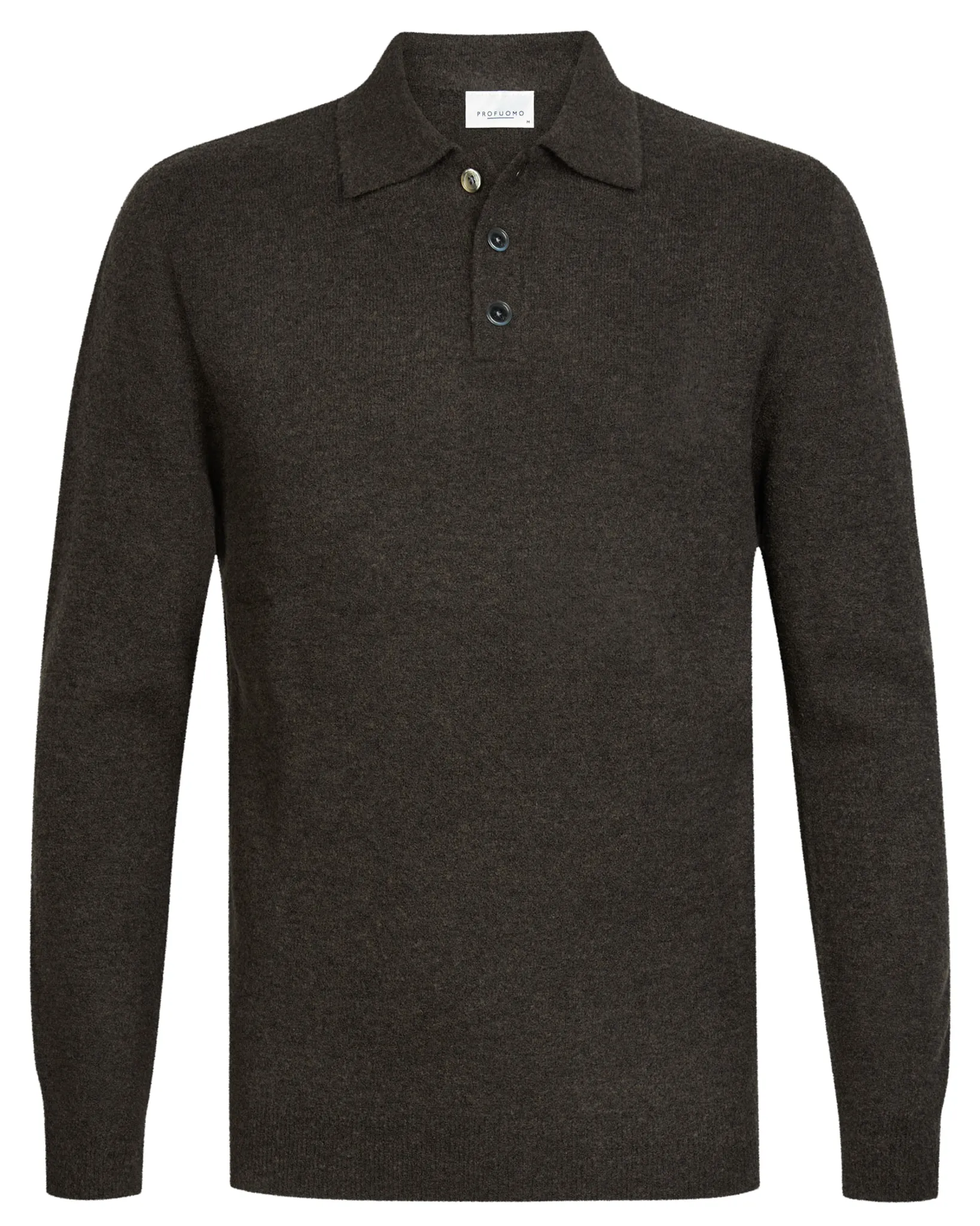 Profuomo Polo lange mouw Bruin 112921-001-L