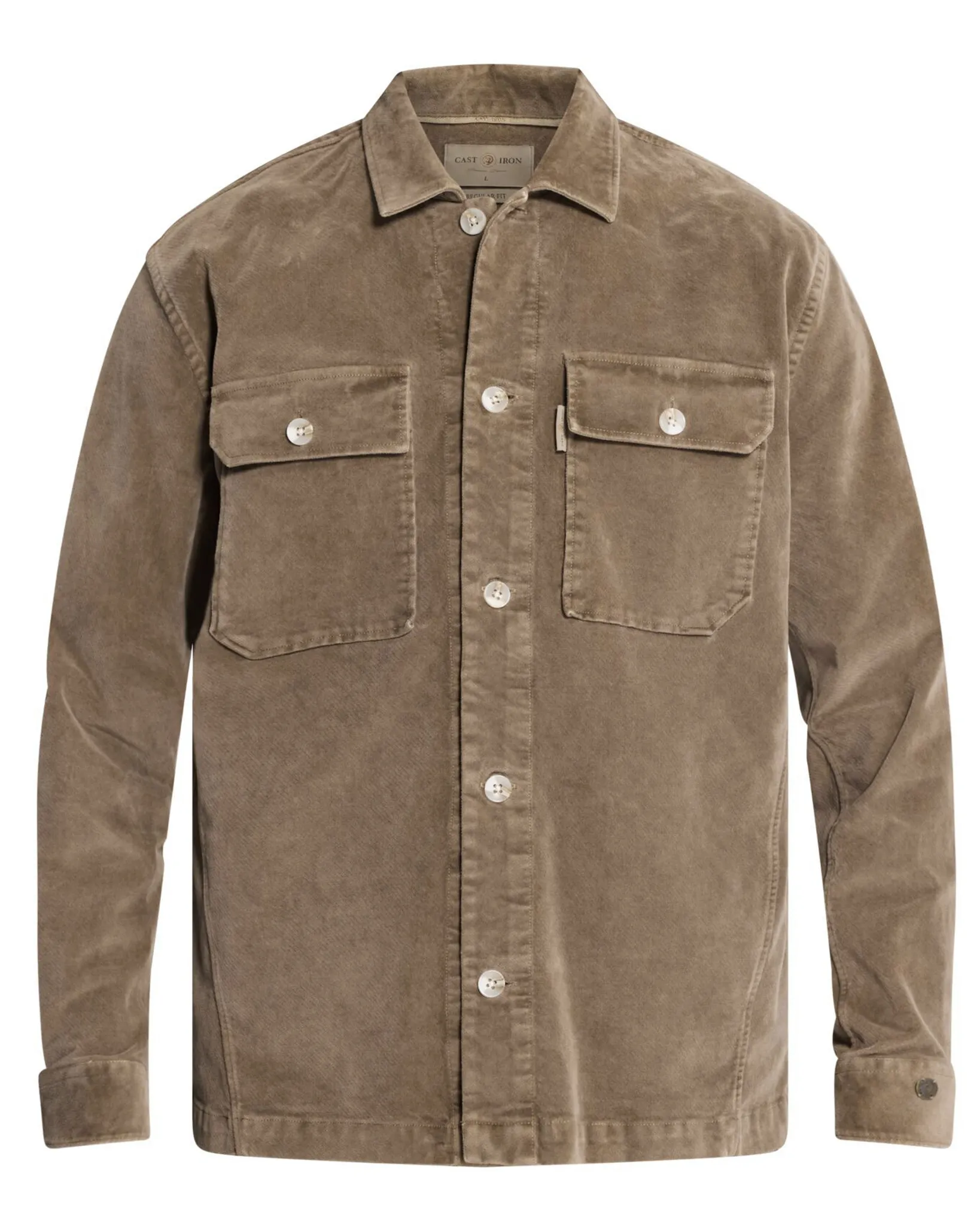 Cast Iron Overshirt Bruin 112945-001-L
