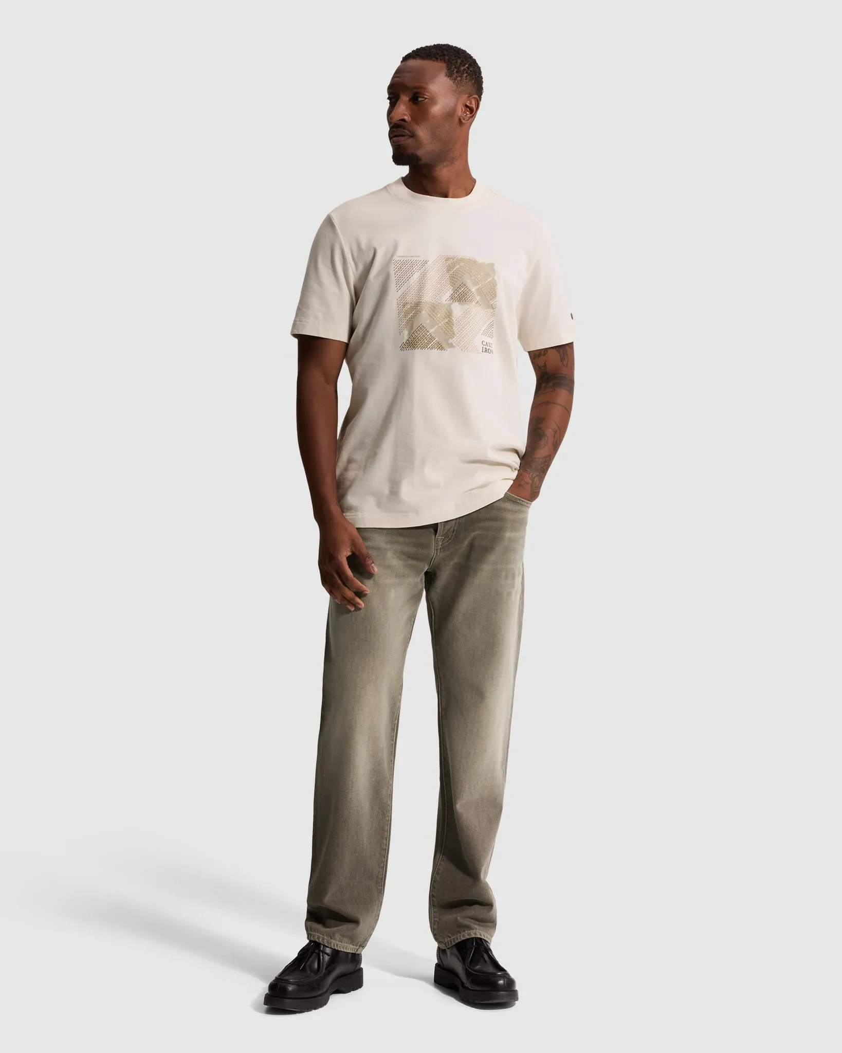 Cast Iron T-shirt Wit 112953-001-L
