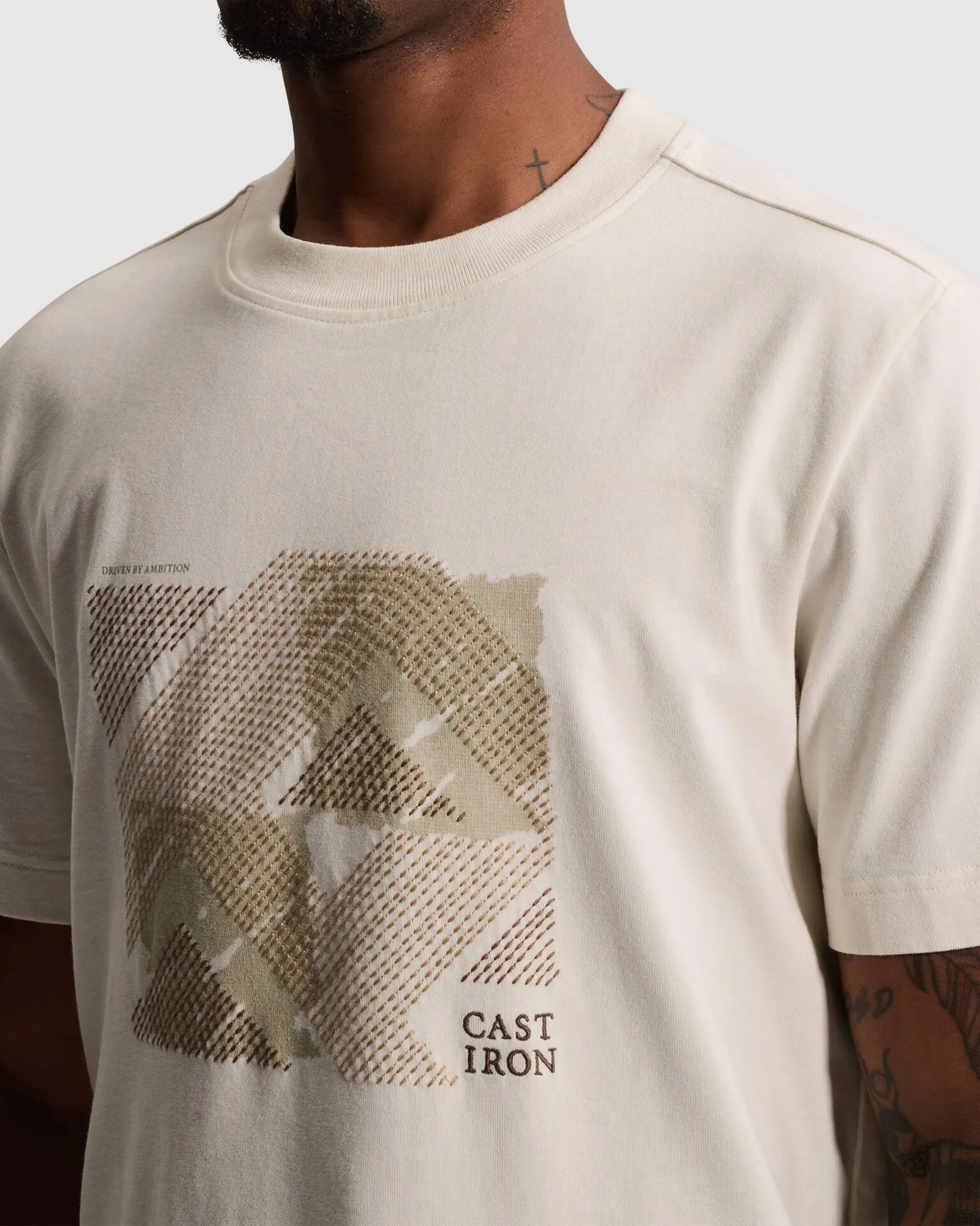 Cast Iron T-shirt Wit 112953-001-L