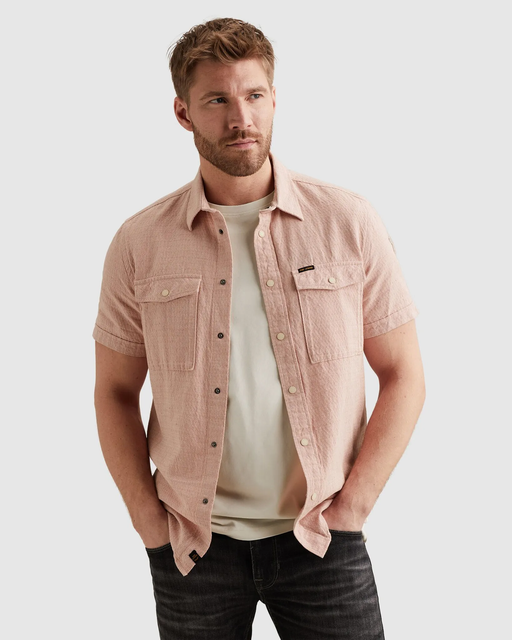 PME Legend Casual Overhemd Roze 112997-001-L
