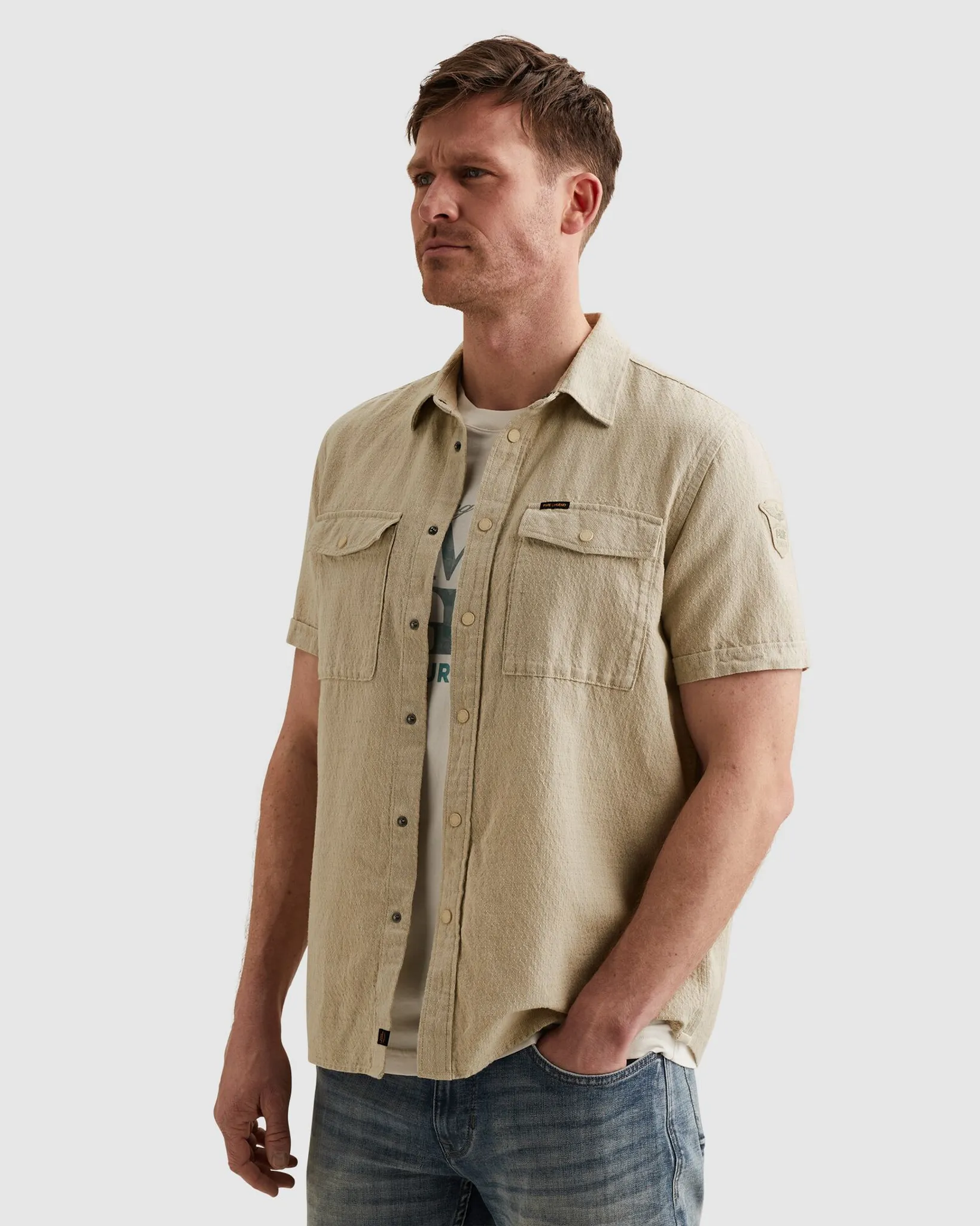 PME Legend Casual Overhemd Groen 112998-001-L