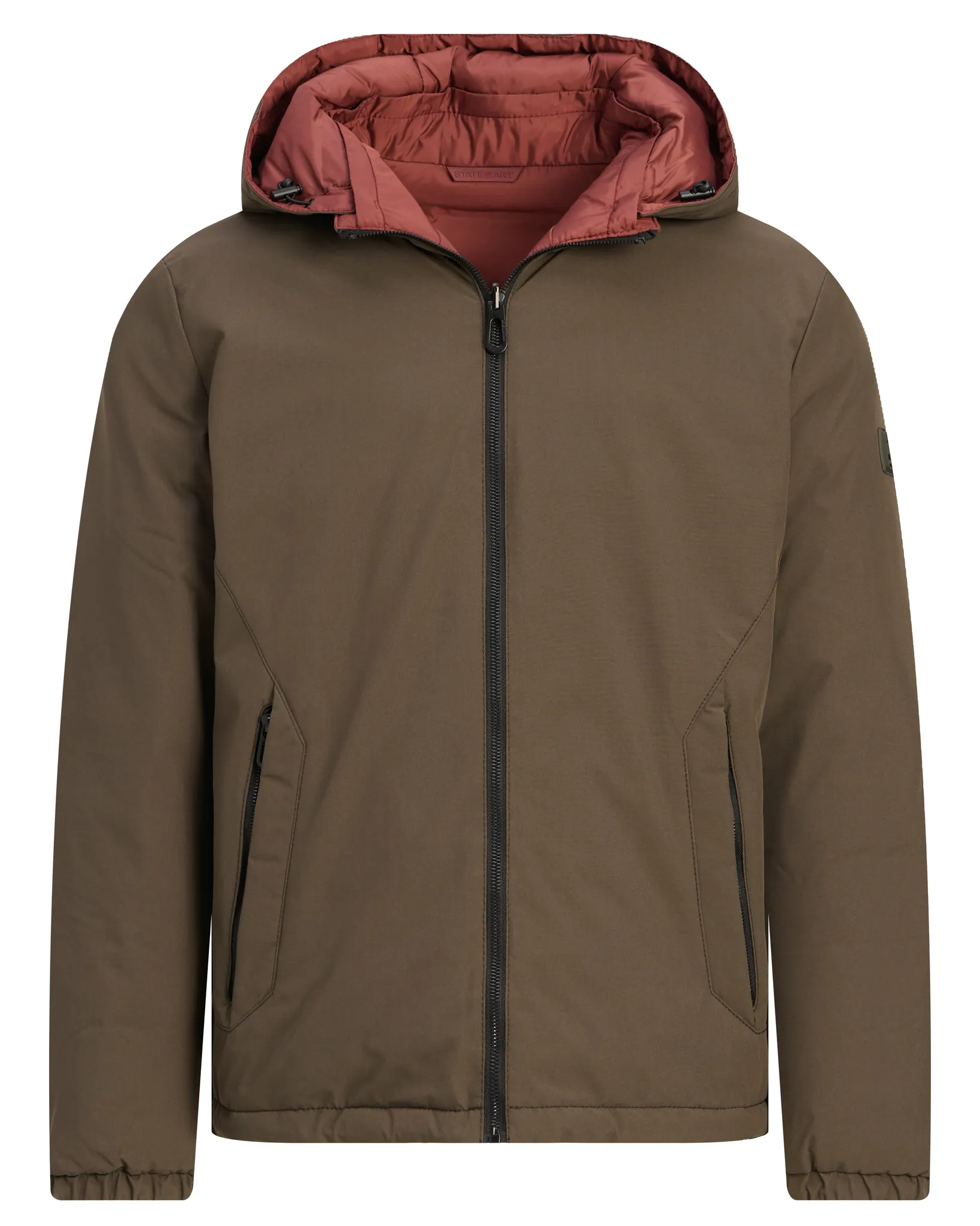 State of Art Gewatteerde jas Donker bruin 113027-001-L