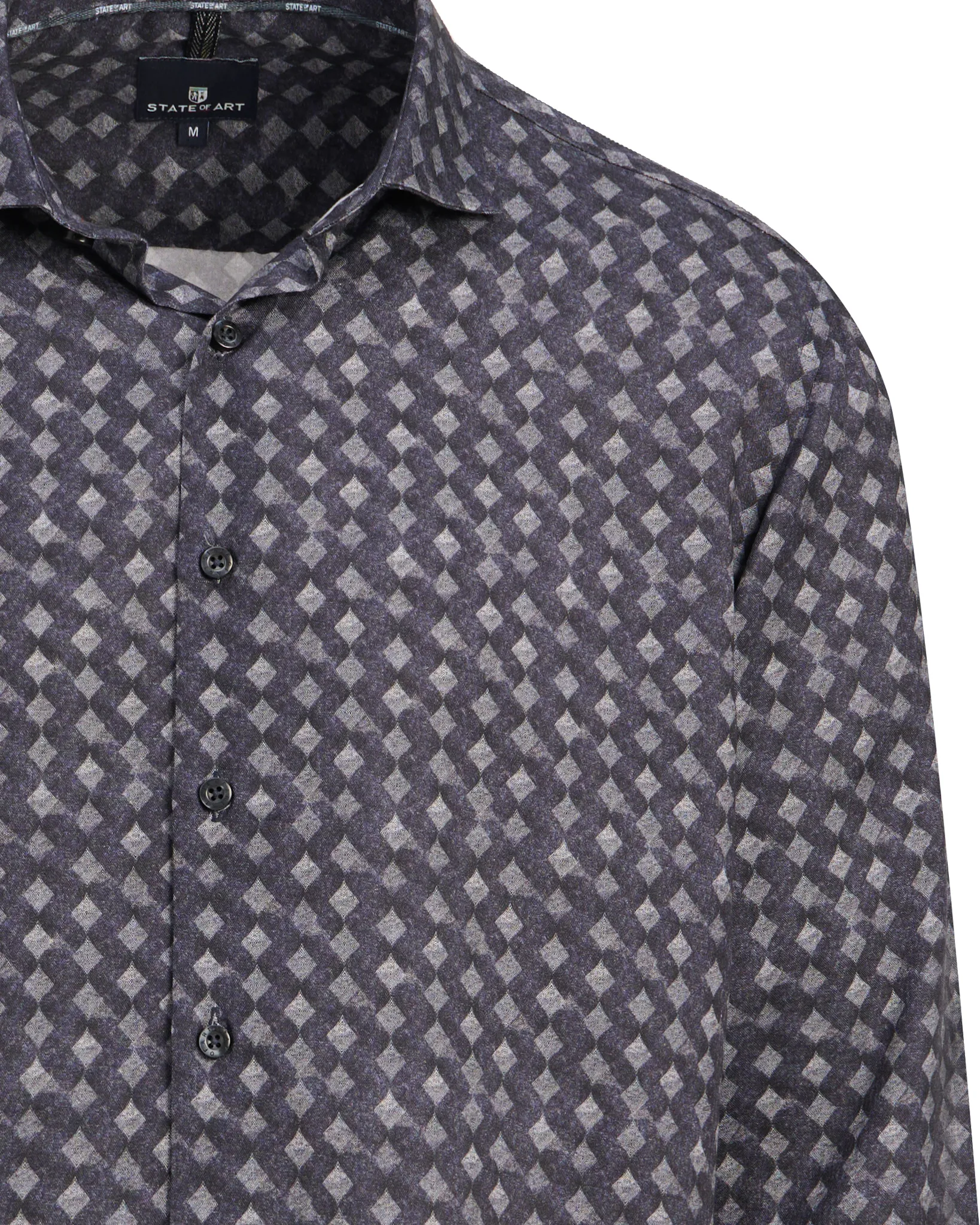 State of Art Casual overhemd Donker blauw 113043-001-L