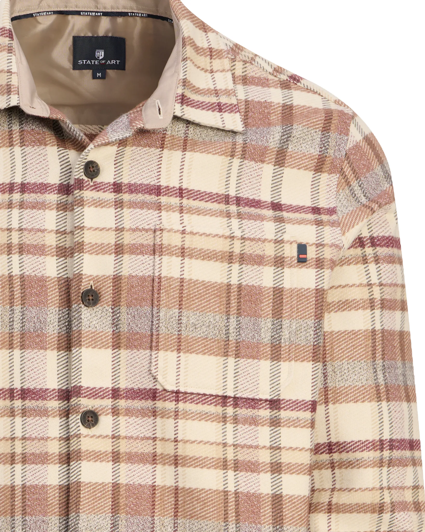 State of Art Casual overhemd Beige 113063-001-L