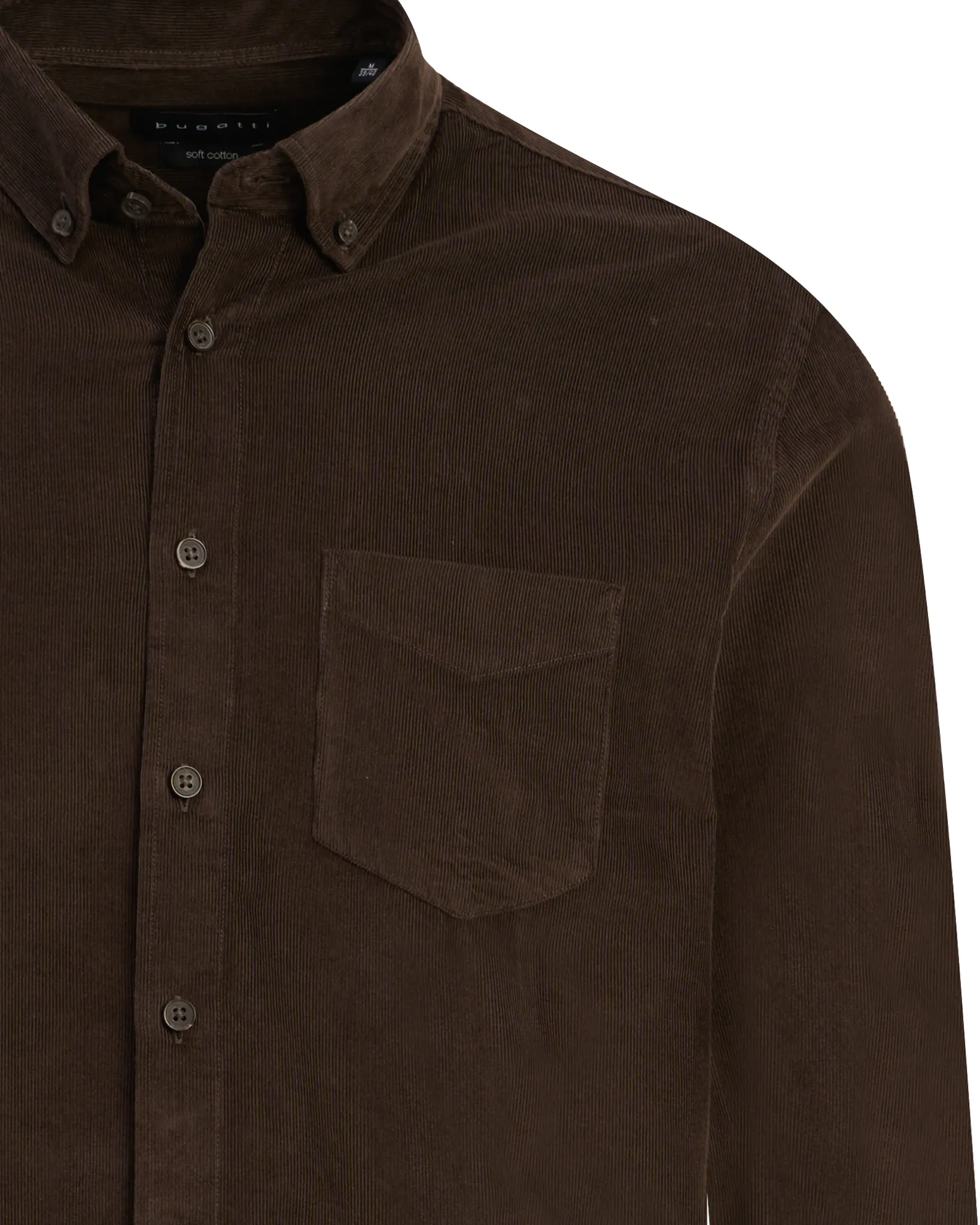Bugatti clothing Casual overhemd Bruin 113106-001-L