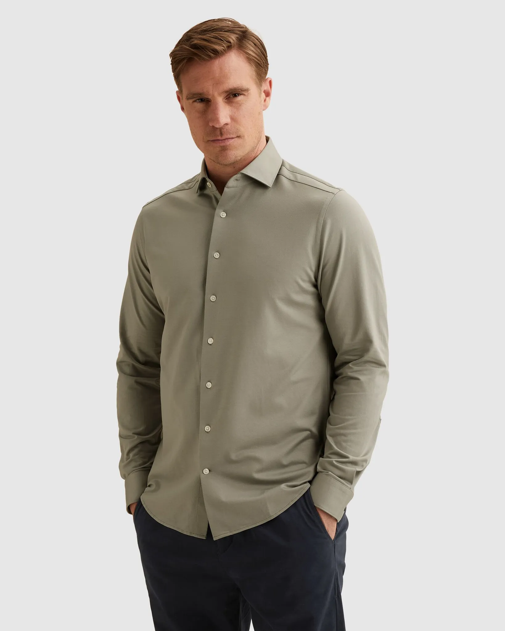 Vanguard Casual Overhemd Groen 113126-001-L