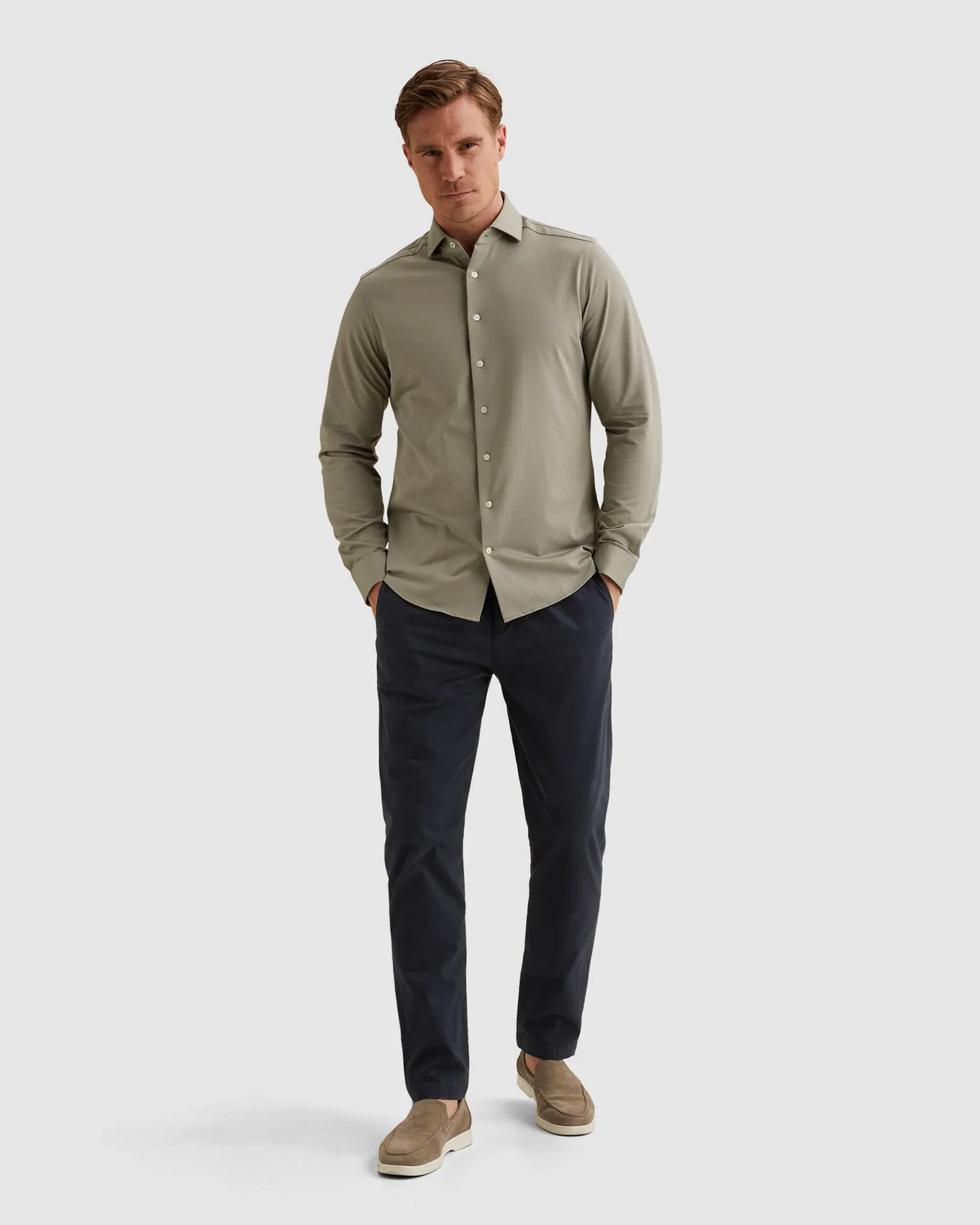 Vanguard Casual Overhemd Groen 113126-001-L