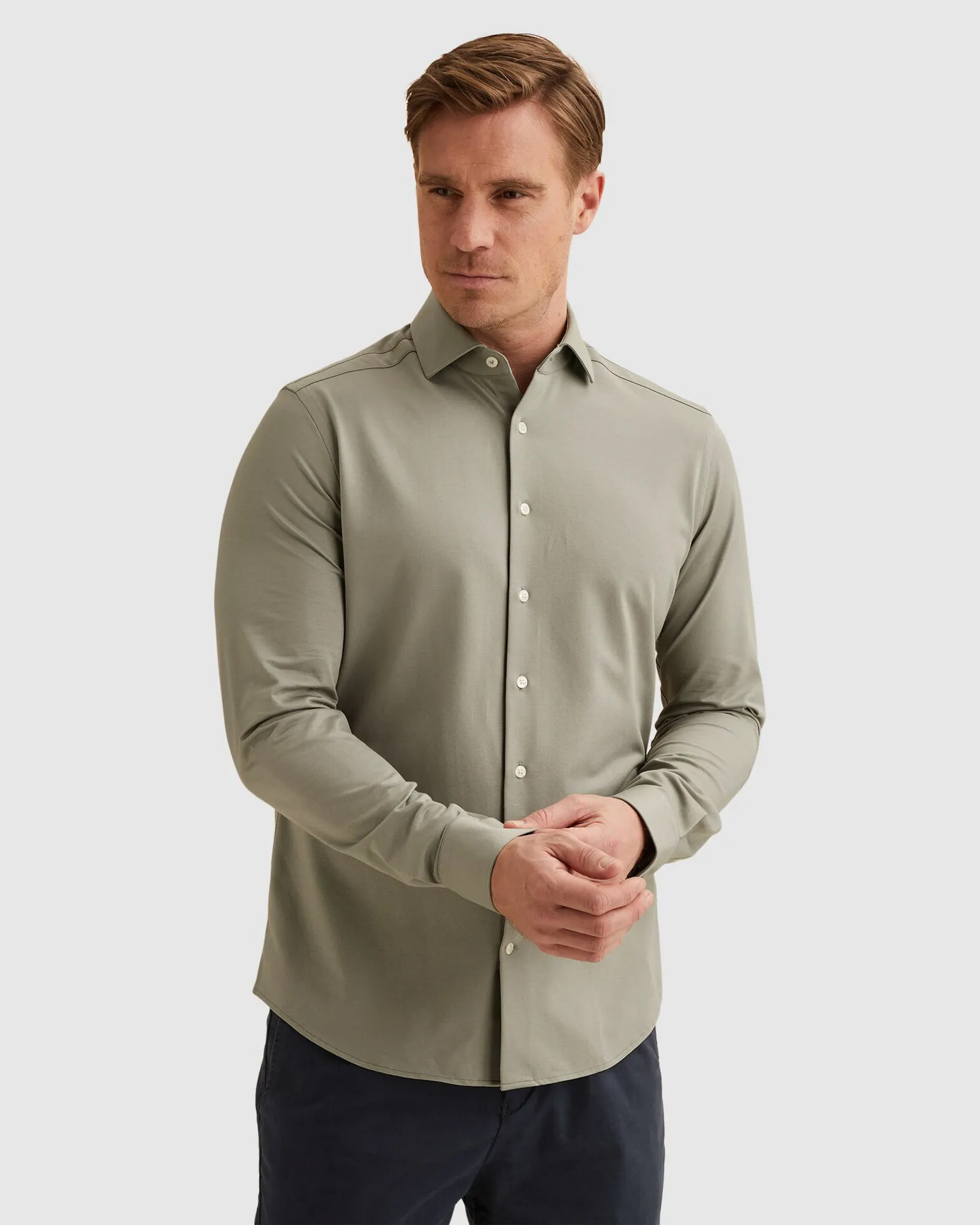 Vanguard Casual Overhemd Groen 113126-001-L