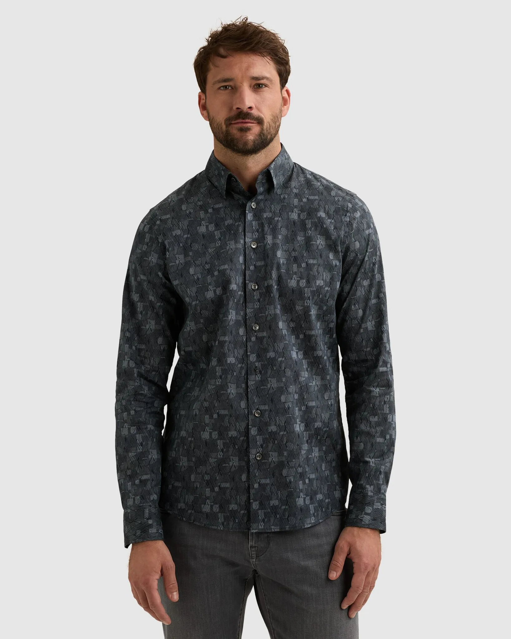 Vanguard Casual overhemd Blauw 113136-001-M