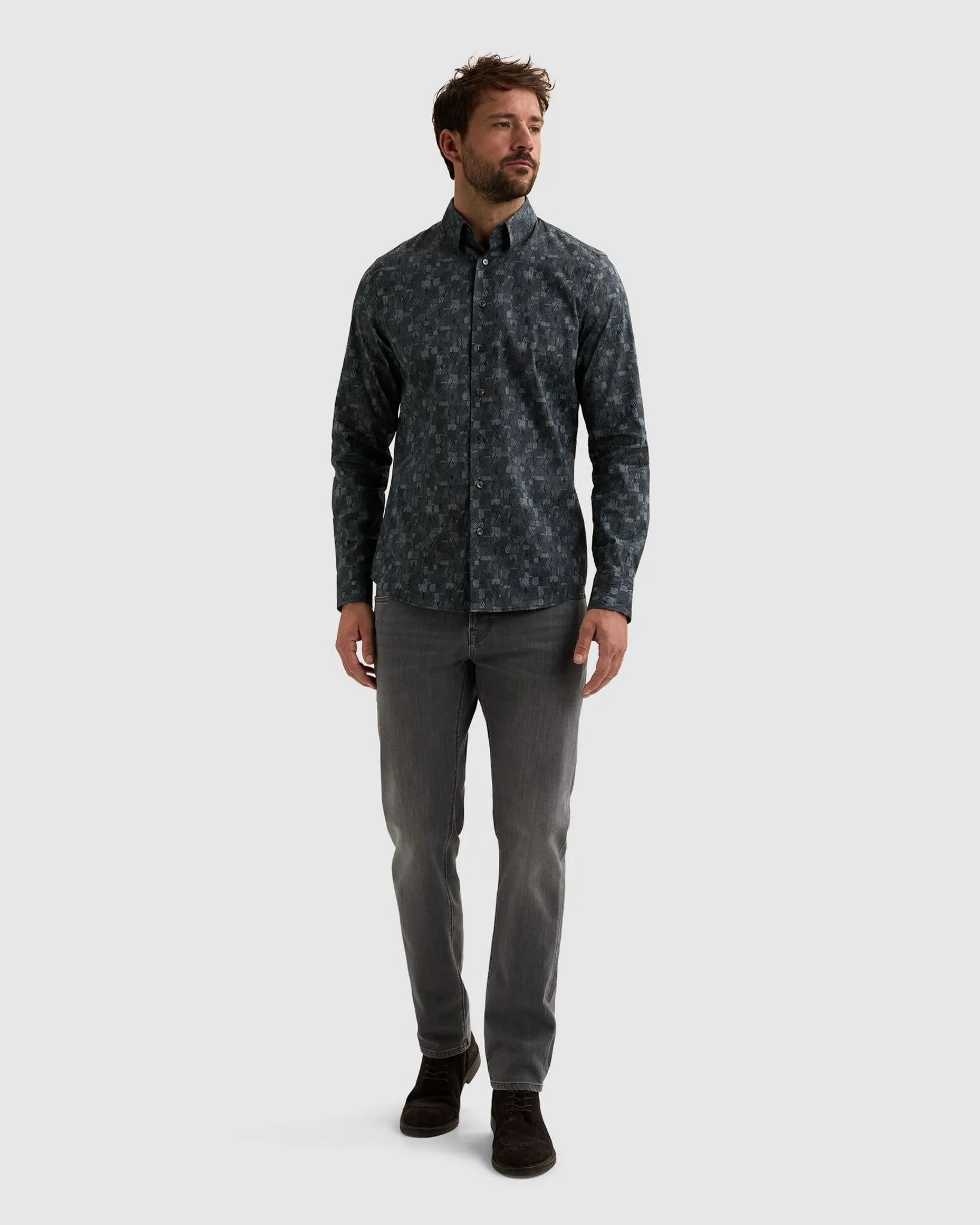 Vanguard Casual overhemd Blauw 113136-001-M