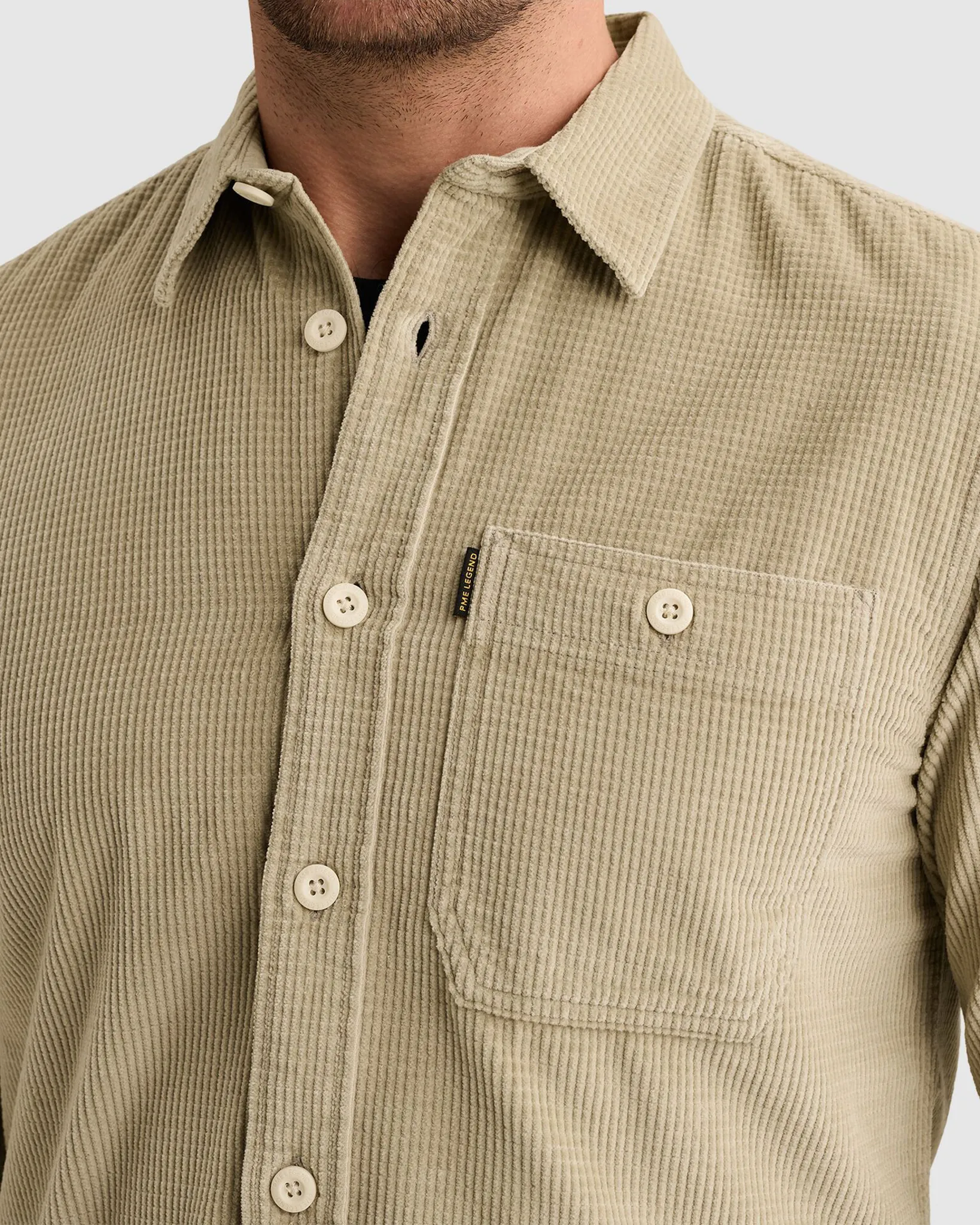 PME Legend Casual overhemd Sand 113223-001-L