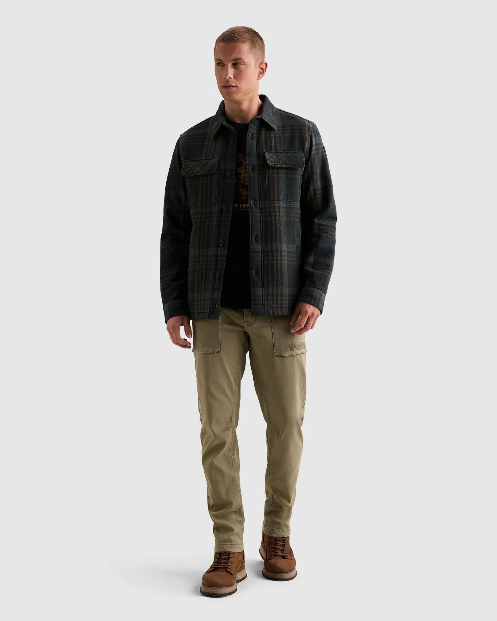 PME Legend Casual overhemd Blauw 113224-001-L