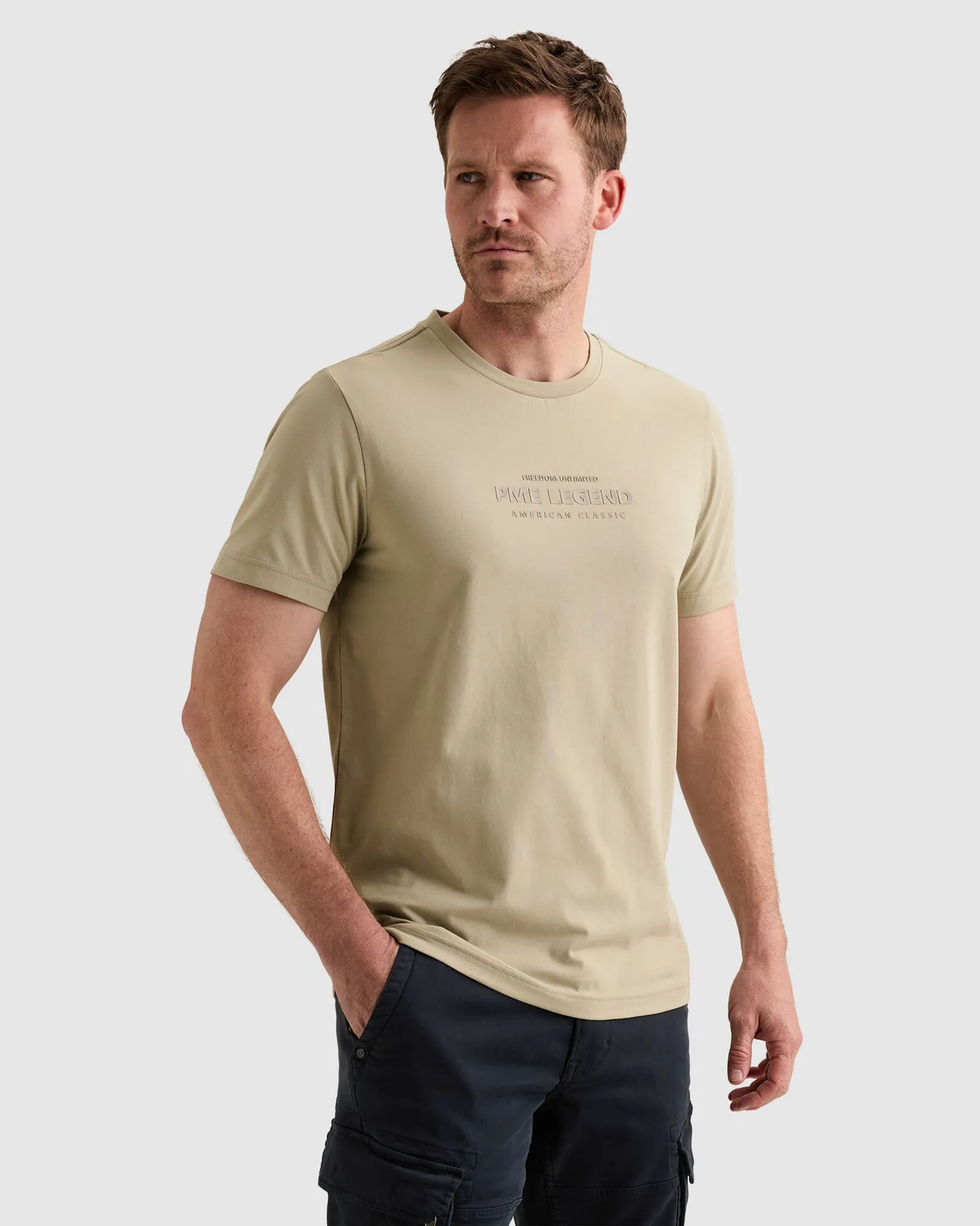 PME Legend T-shirt Sand 113236-001-L
