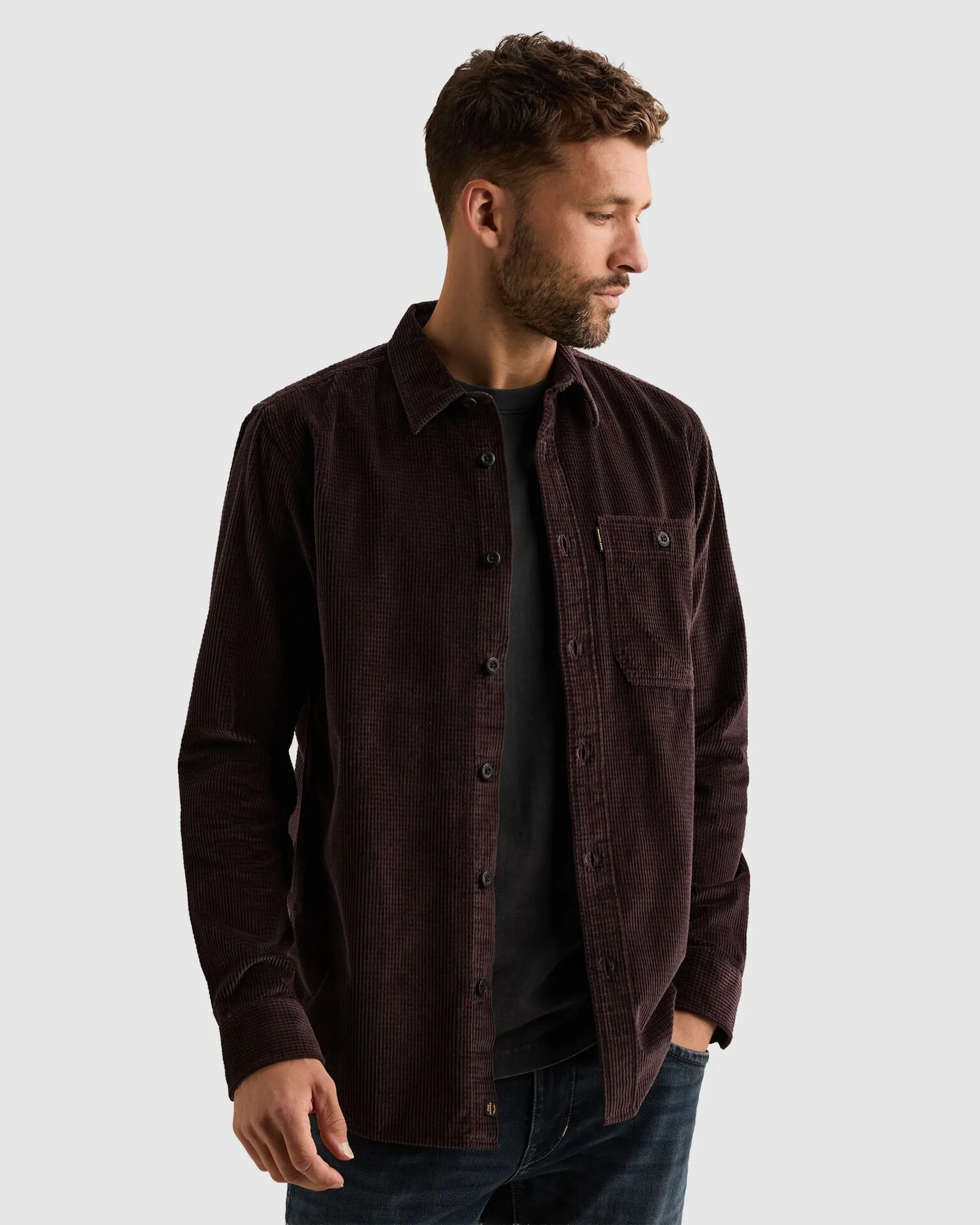 PME Legend Casual overhemd Paars 113241-001-L