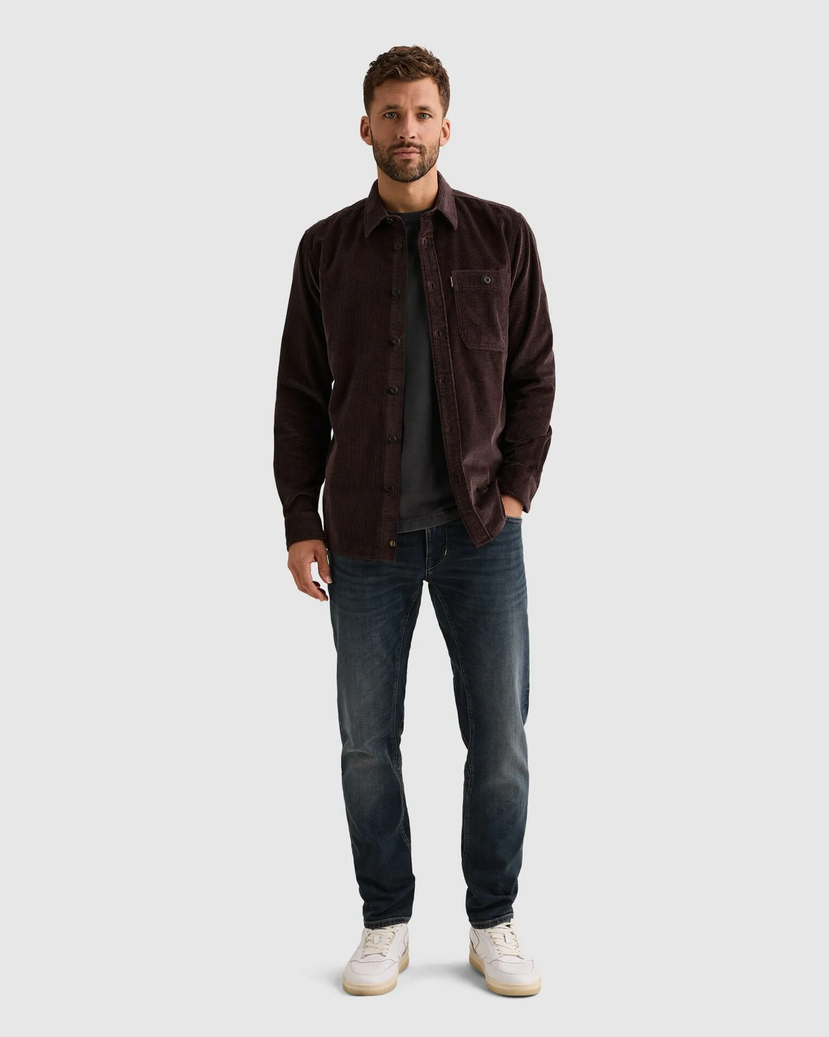 PME Legend Casual overhemd Paars 113241-001-L