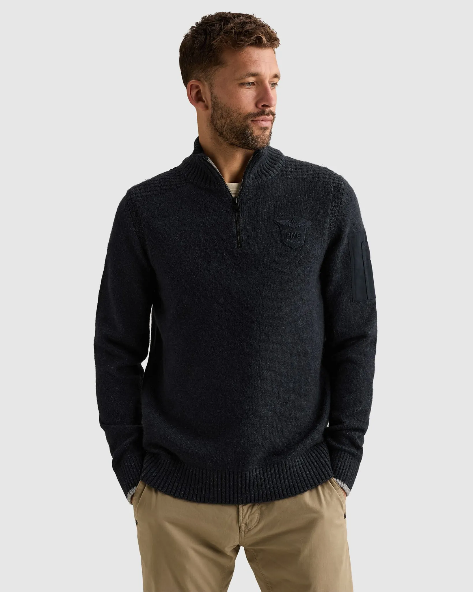 PME Legend Trui ronde hals Blauw 113242-001-L