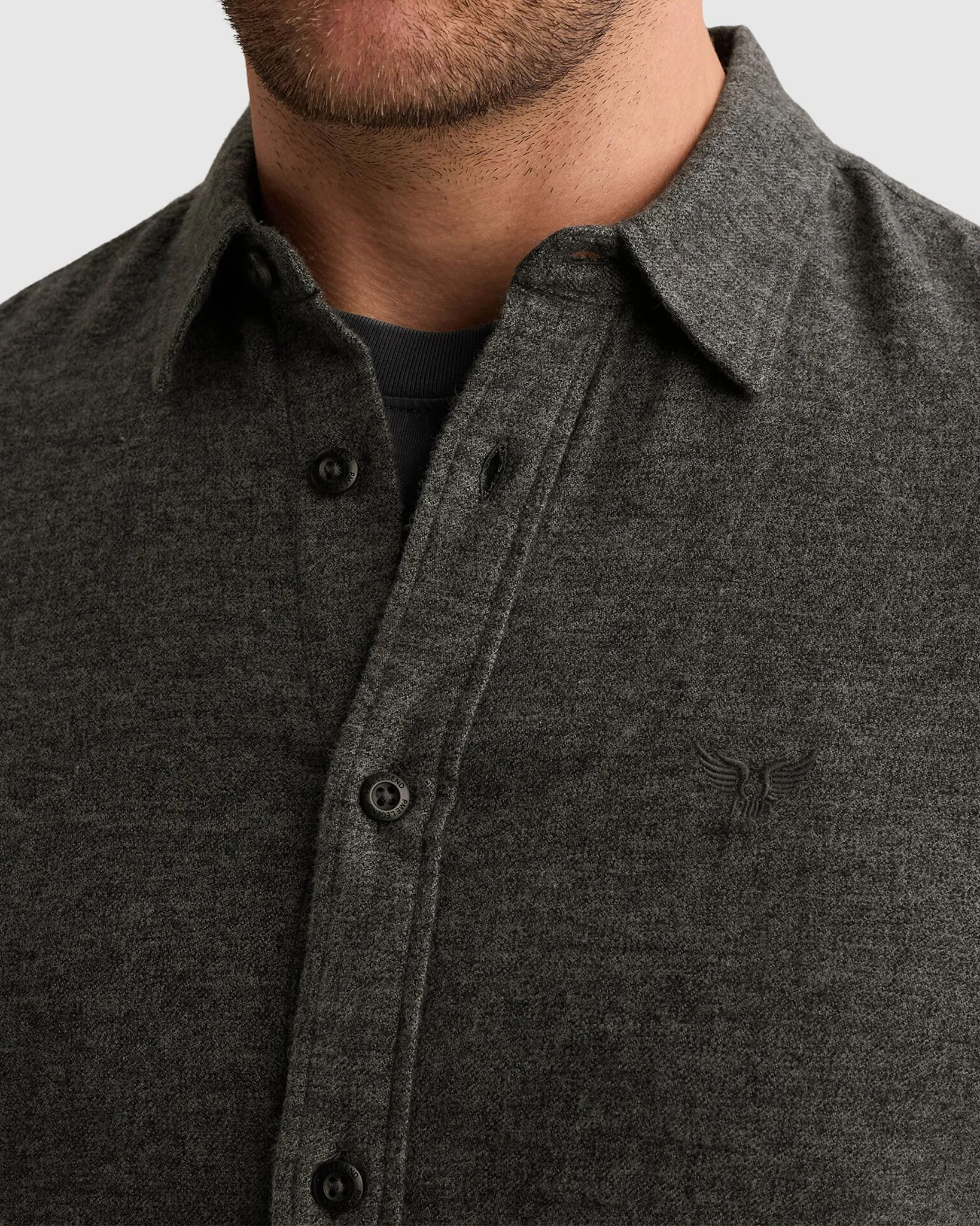 PME Legend Casual overhemd Zwart 113287-001-L