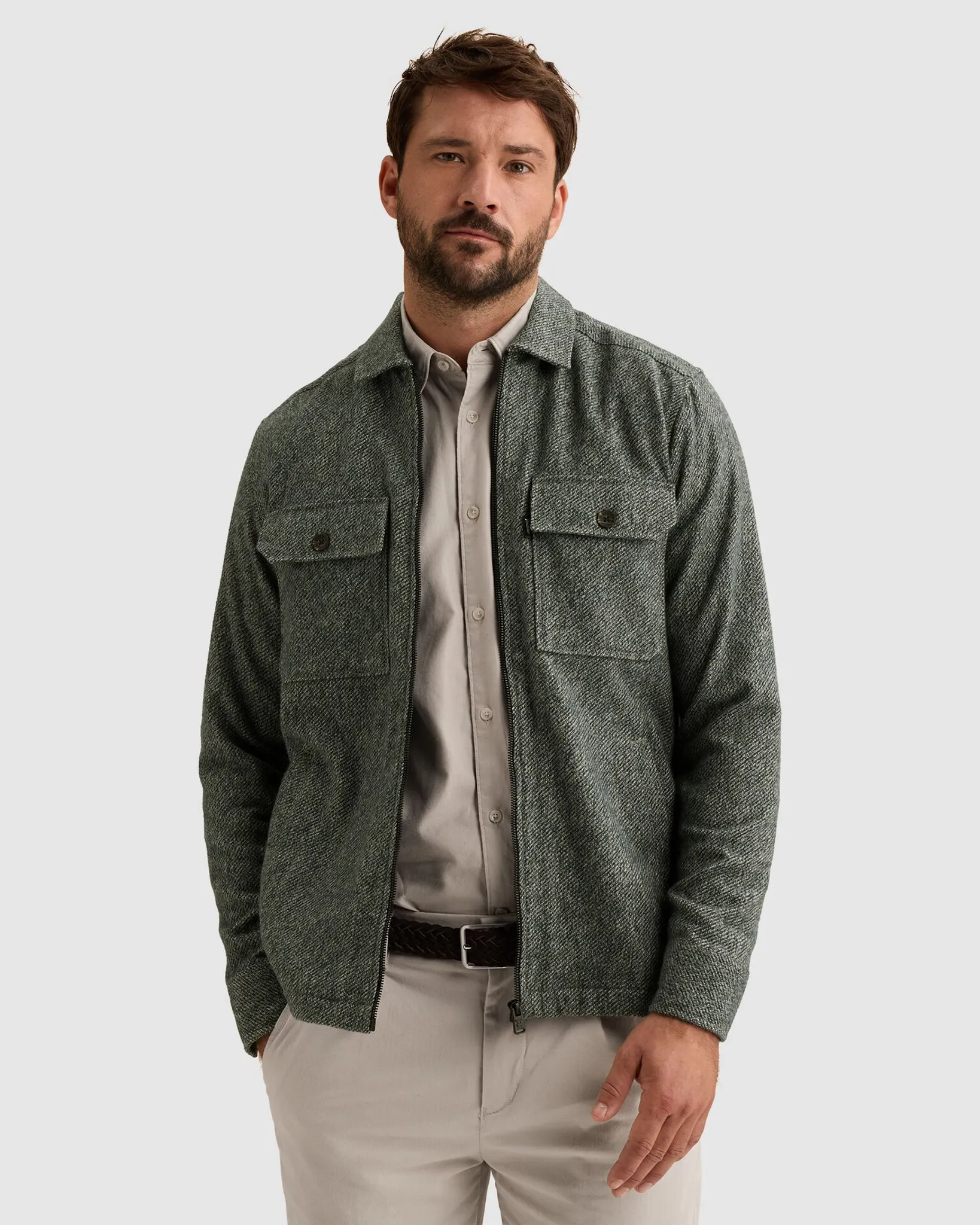 Vanguard Casual overhemd Donker groen 113311-001-L