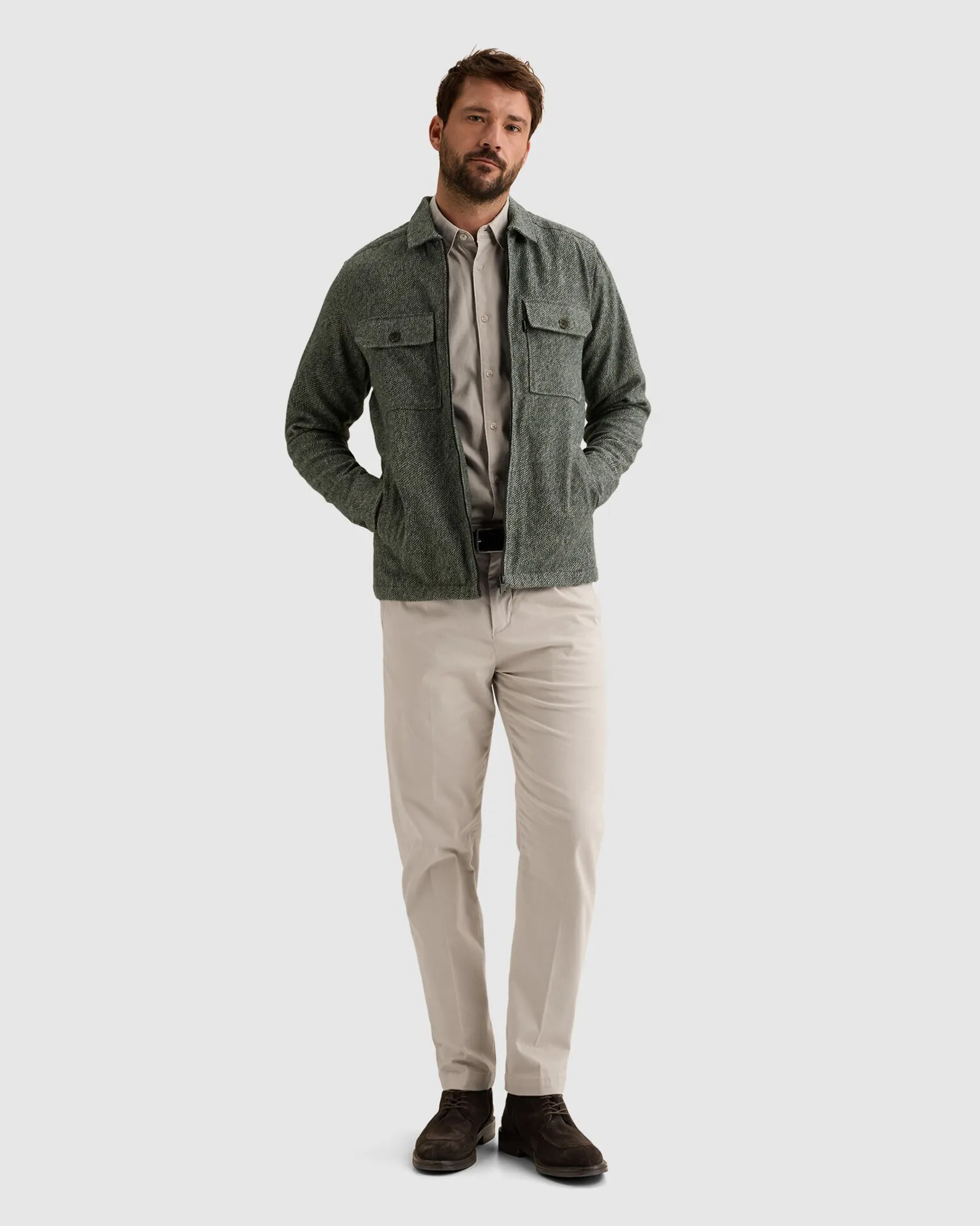 Vanguard Casual overhemd Donker groen 113311-001-L
