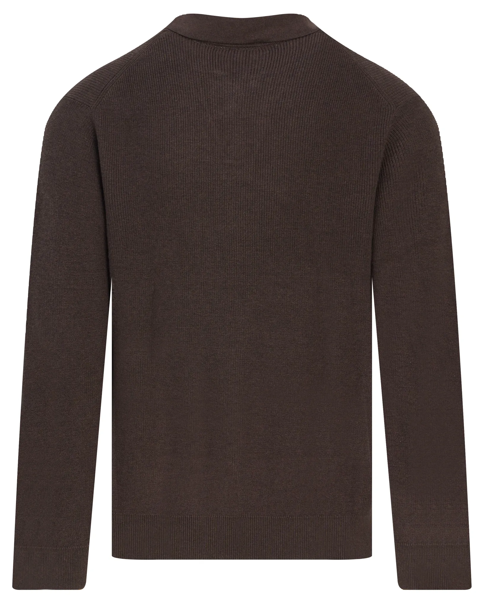 NN07 Hope Rib Polo  Bruin 113459-001-L