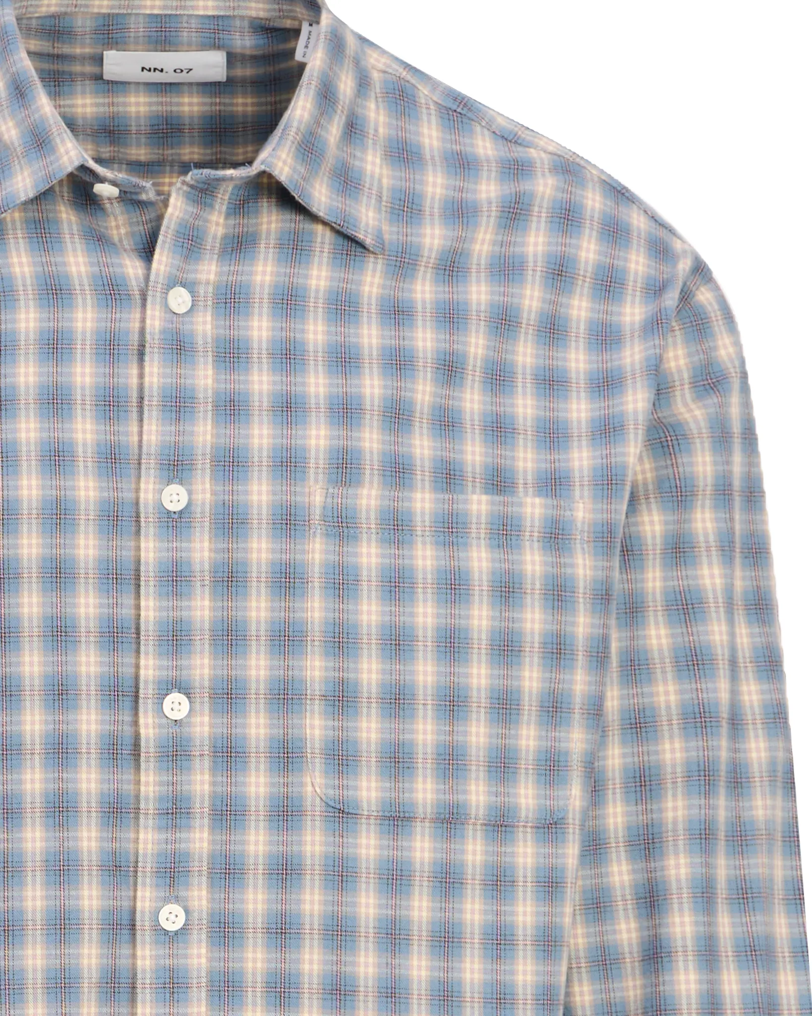 NN07 Deon Casual Overhemd Blauw ruit 113461-001-L