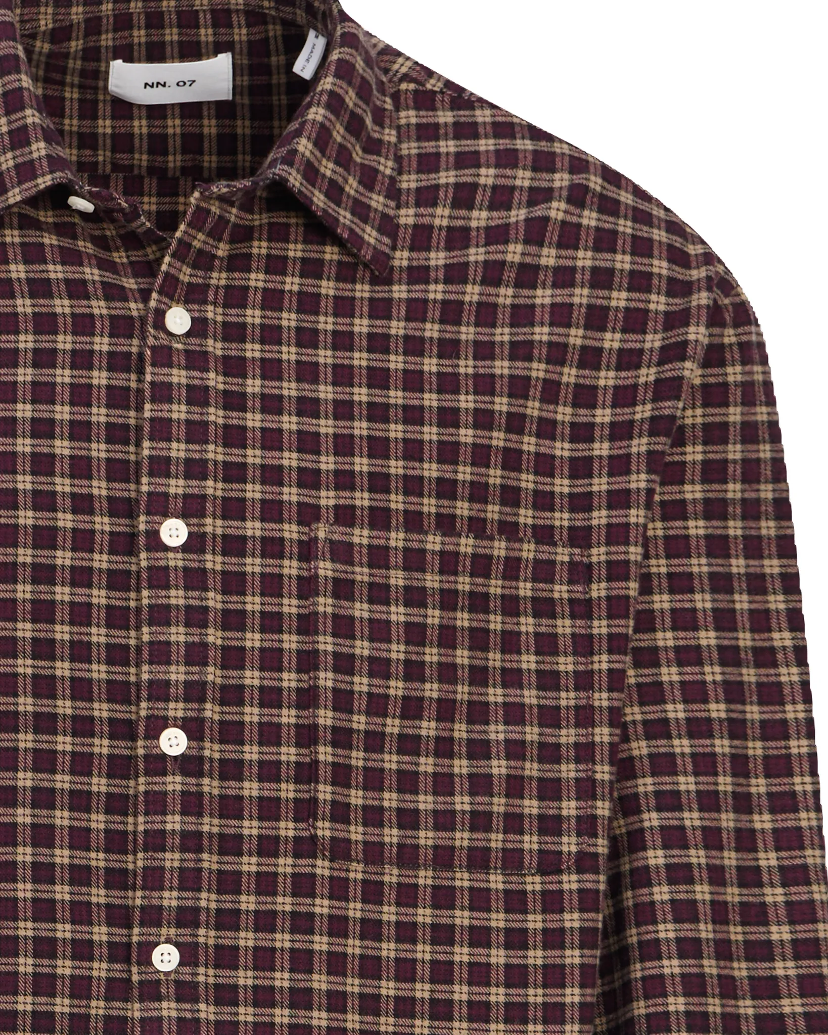 NN07 Deon Casual Overhemd Rood ruit 113462-001-L