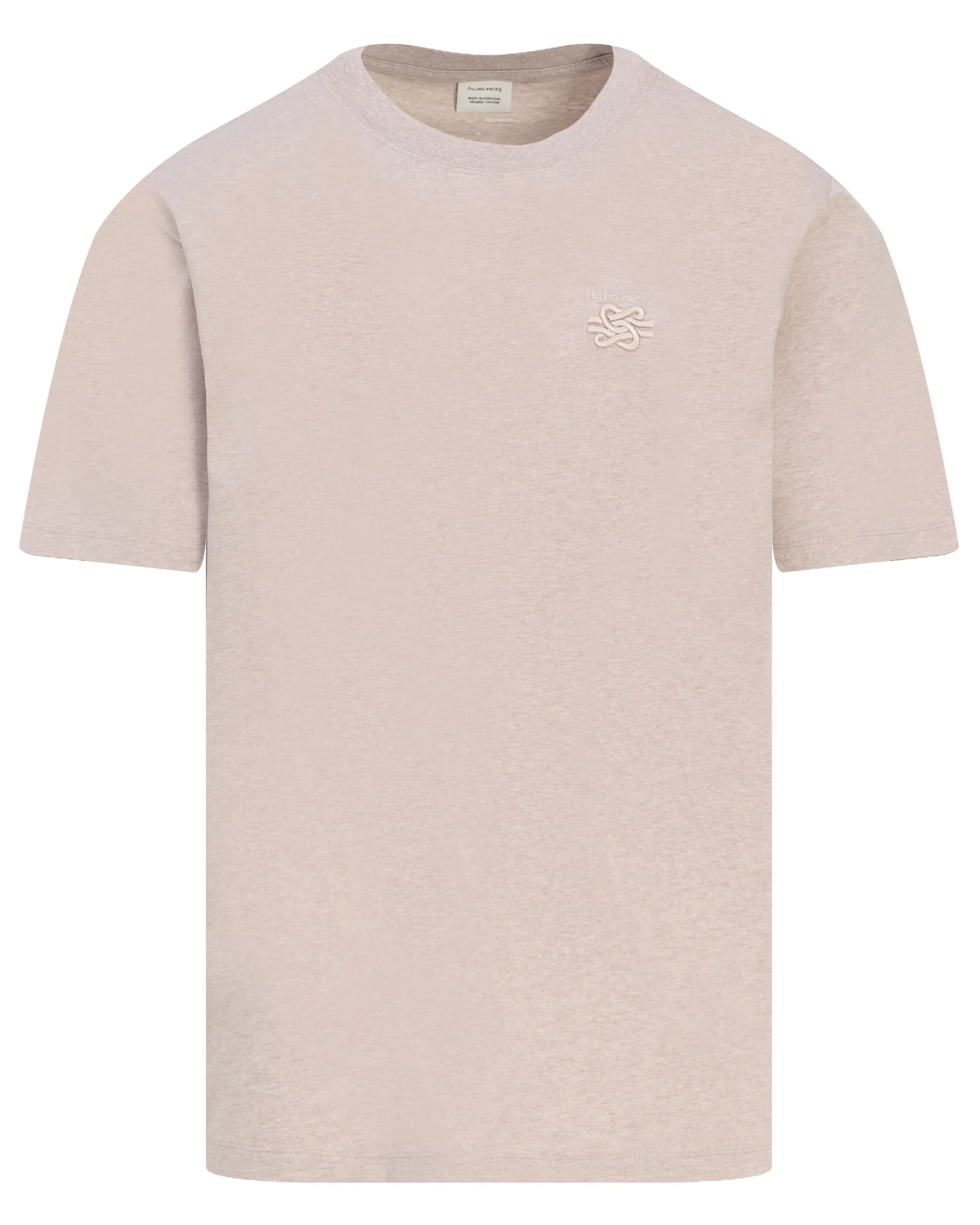 Filling Pieces Embroidered Knot T-shirt Grijs 113504-001-L