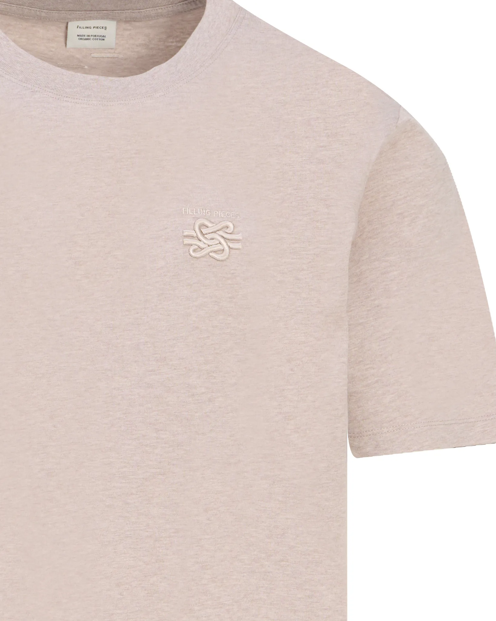 Filling Pieces Embroidered Knot T-shirt Grijs 113504-001-L