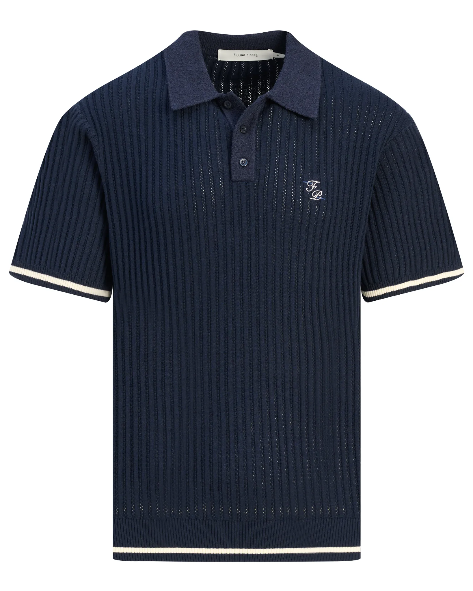 Filling Pieces Boucle Polo Blauw 113508-001-L