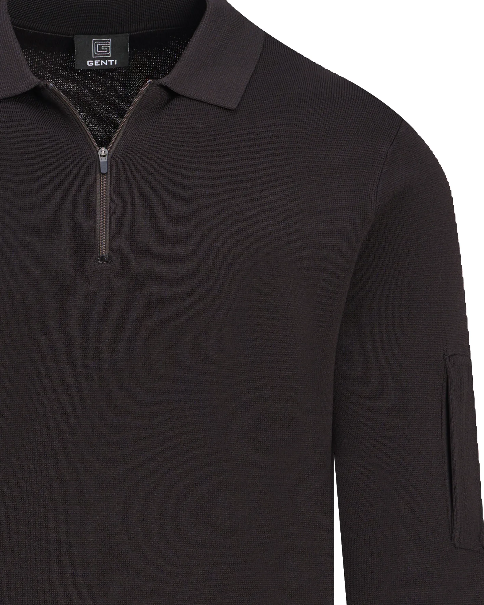 Genti Polo Donker bruin 113542-001-L