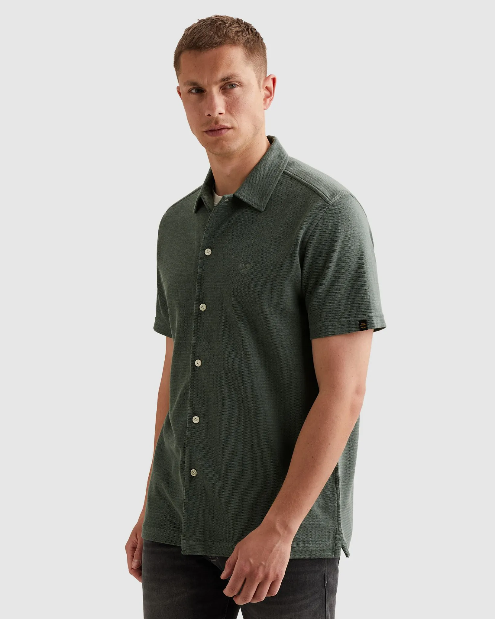 PME Legend Casual Overhemd Groen 113605-001-L