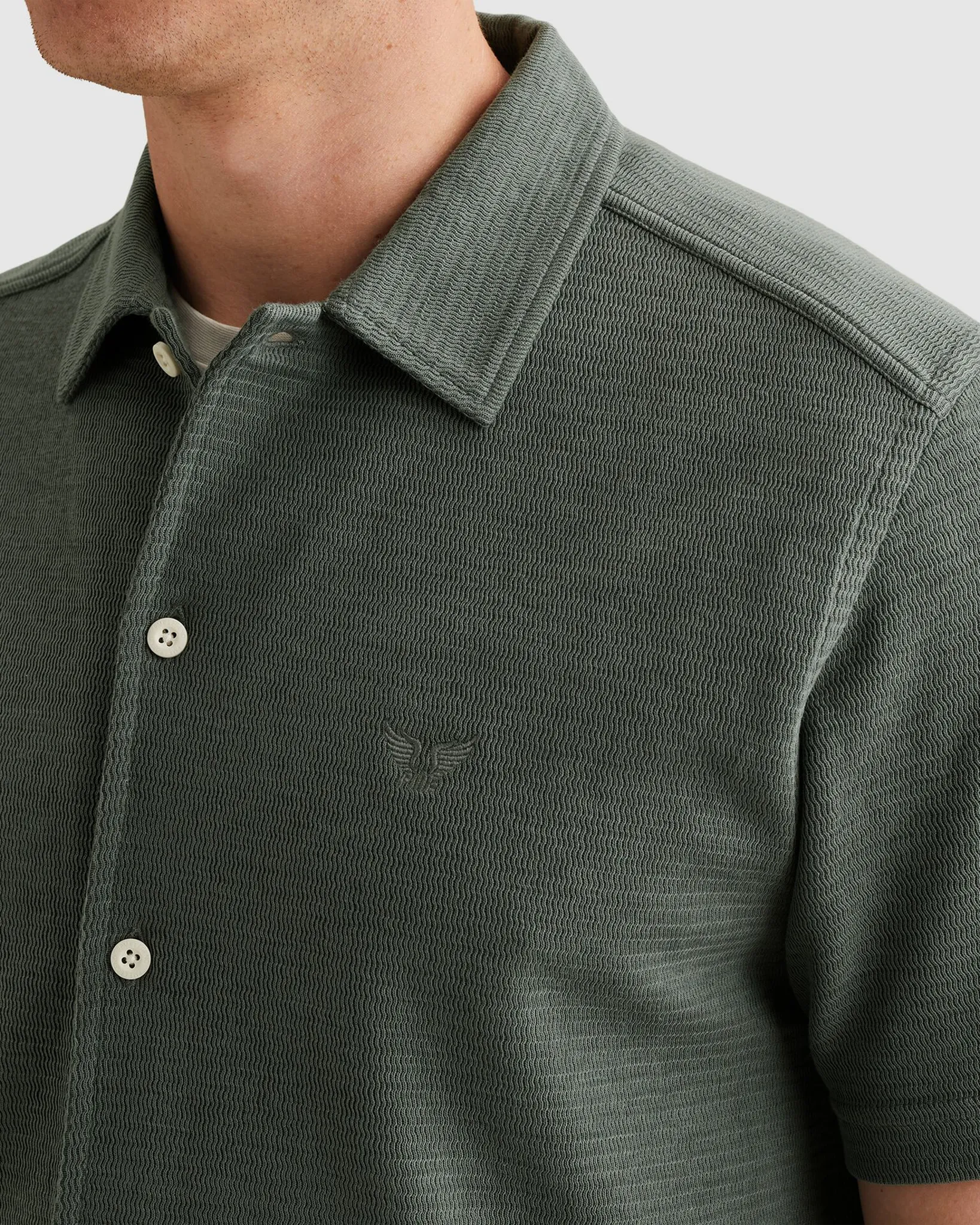 PME Legend Casual Overhemd Groen 113605-001-L