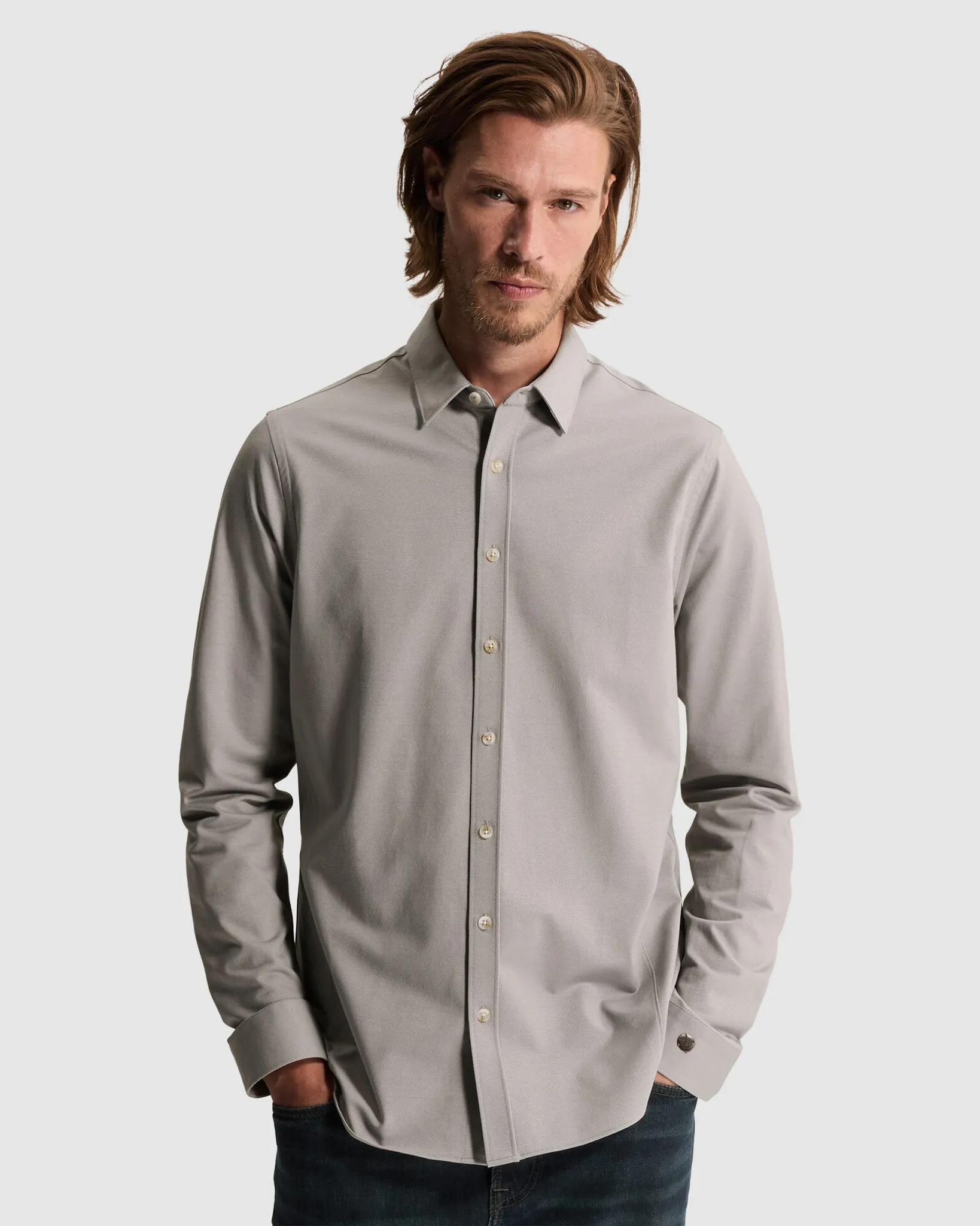 Cast Iron Casual overhemd Grijs 113633-001-L